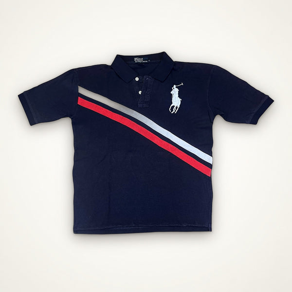 Ralph Lauren Big Pony Diagonal Stripe Polo (Navy)