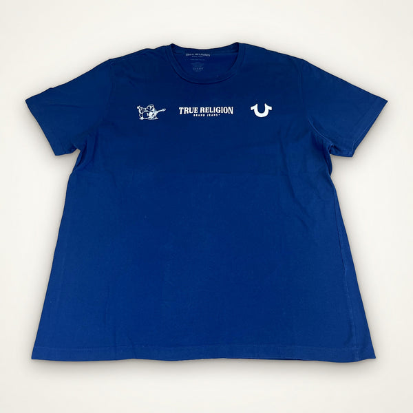 True Religion modré tričko (logo)