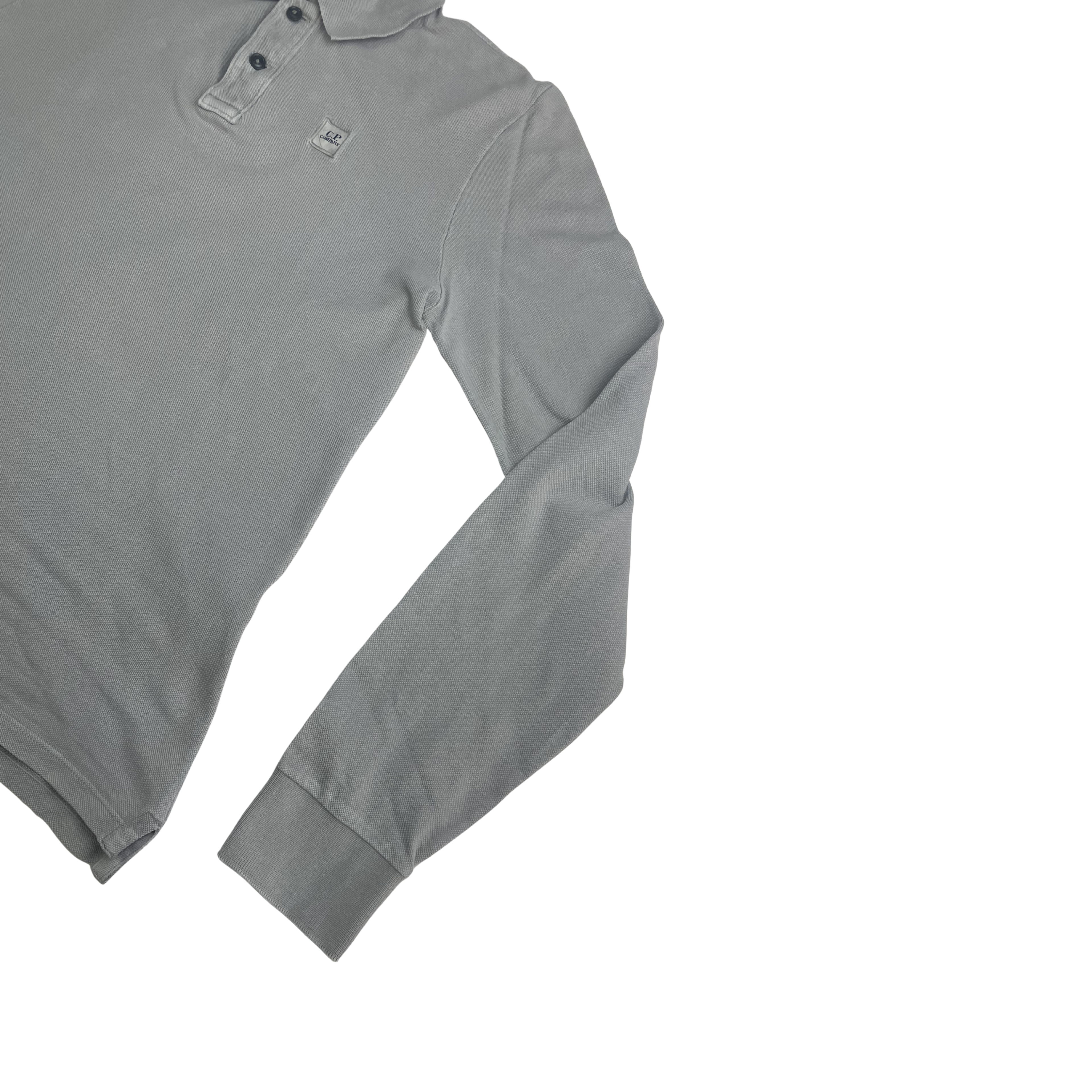 C.P. Company Slim Fit Longsleeve Polo (Grey)