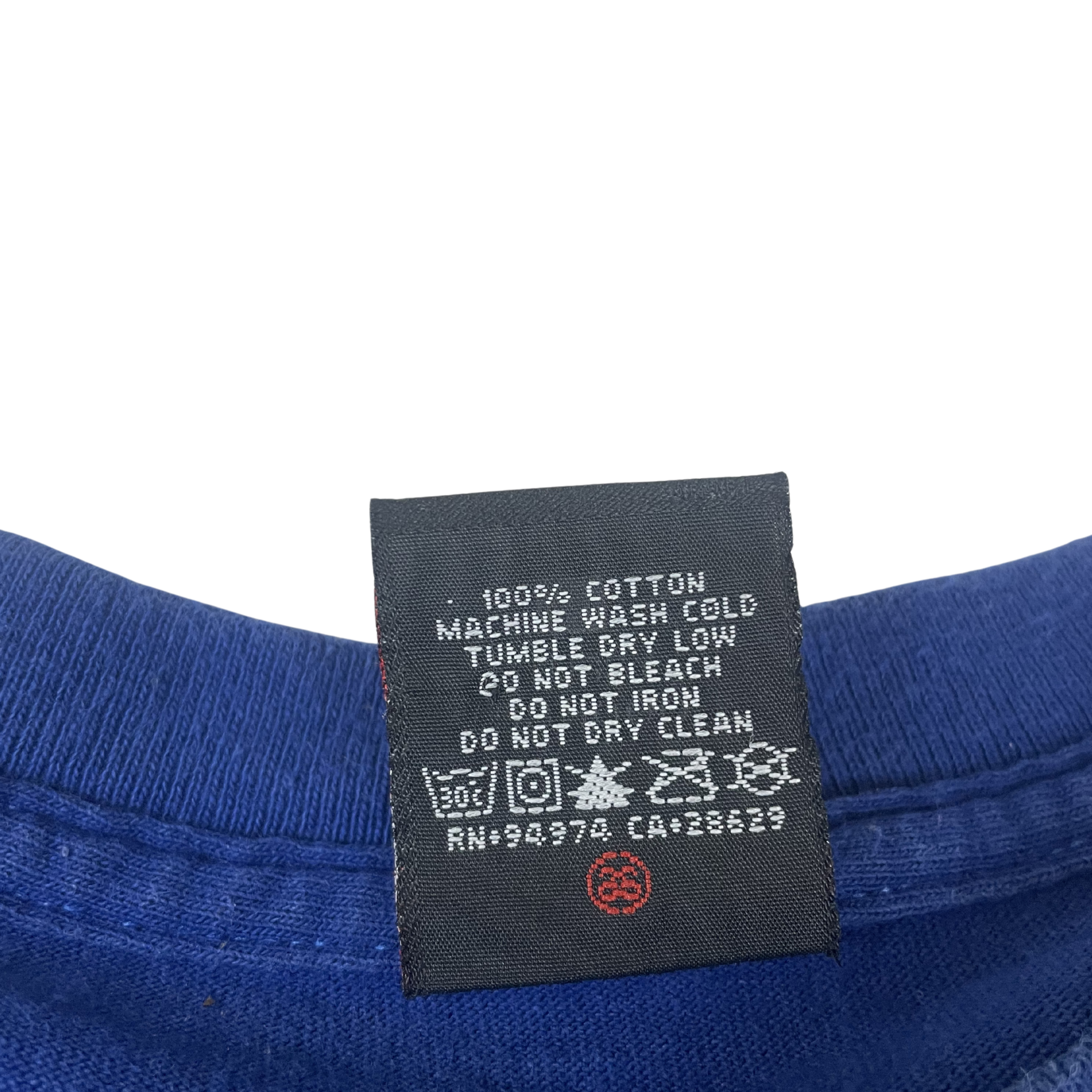 Stüssy "Swirl Logo" Double Hit Tee – Royal Blue / XL