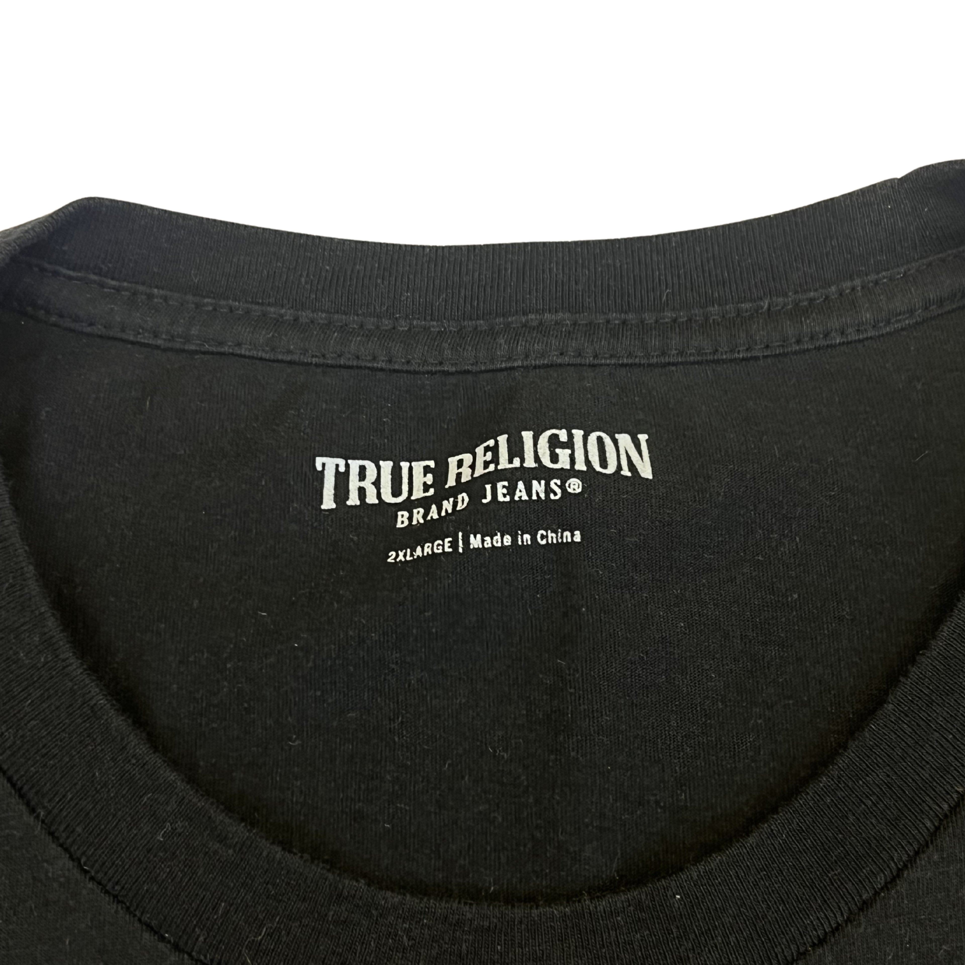 True Religion “TRUE / RLGN” tričko (black)