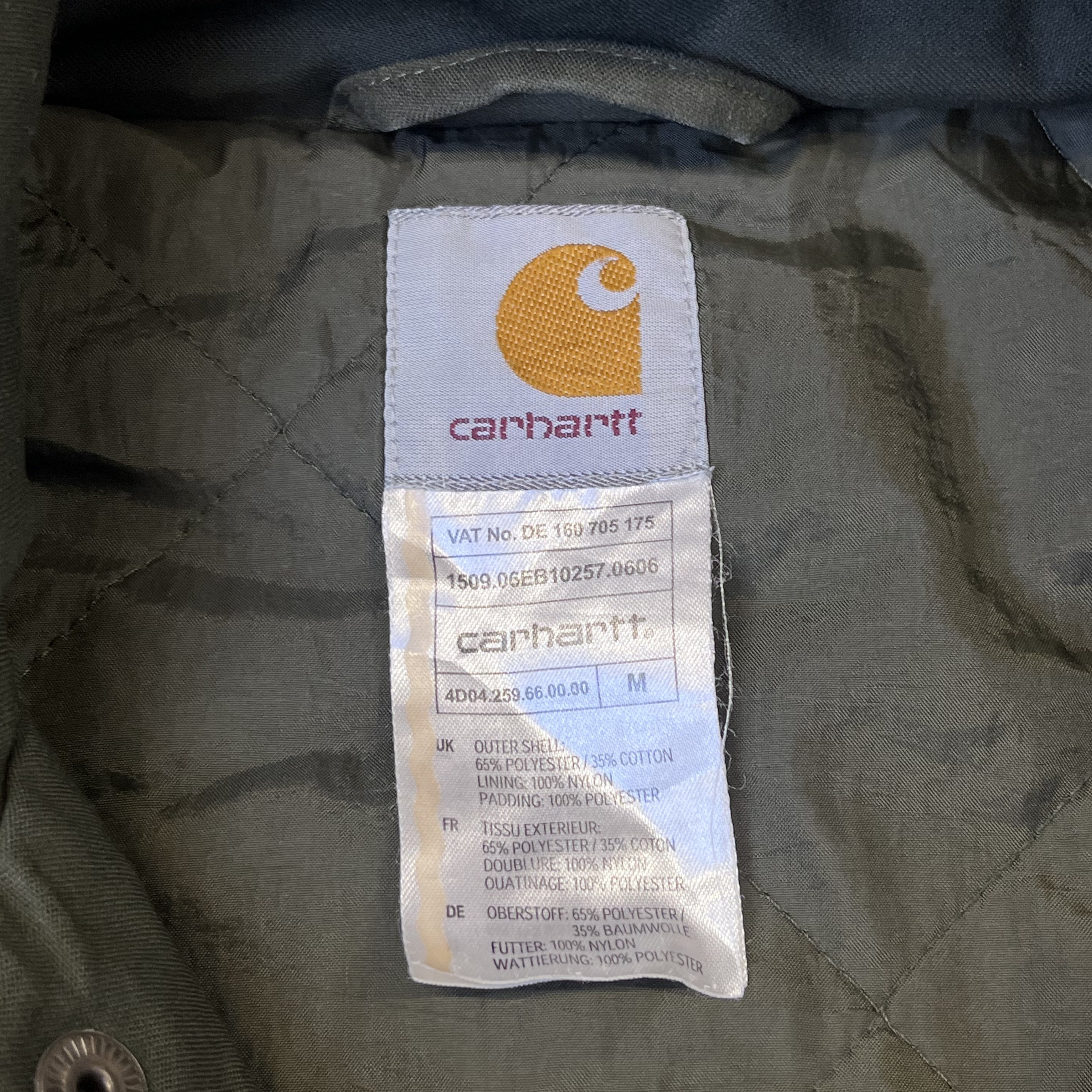 Carhartt zateplená parka s kapucí (army green)