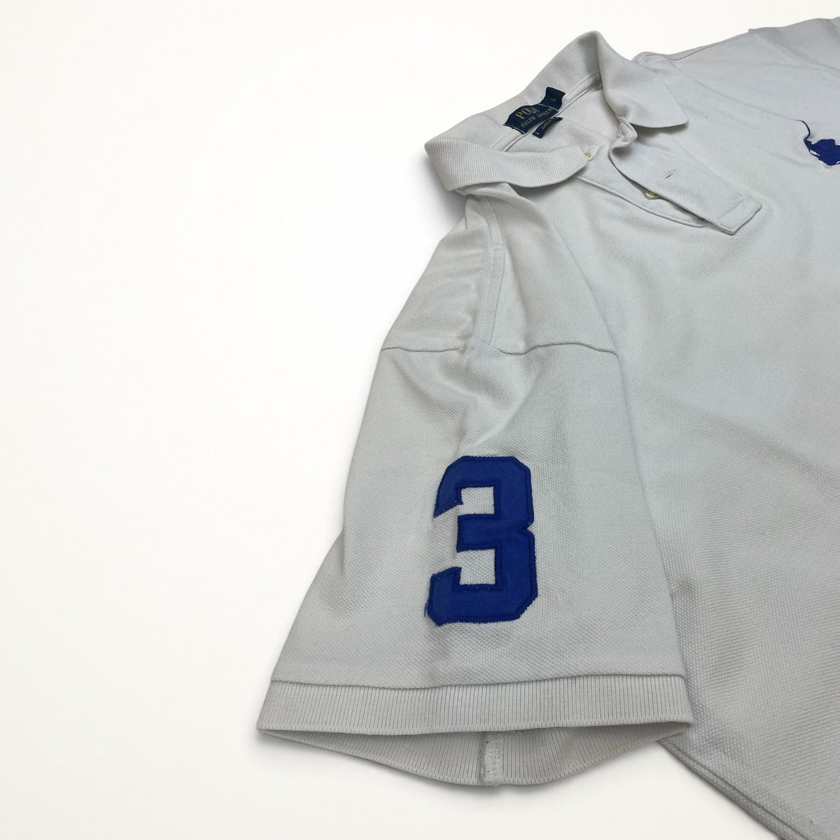 Ralph Lauren Big Pony Polo #3 (White/Royal Blue)