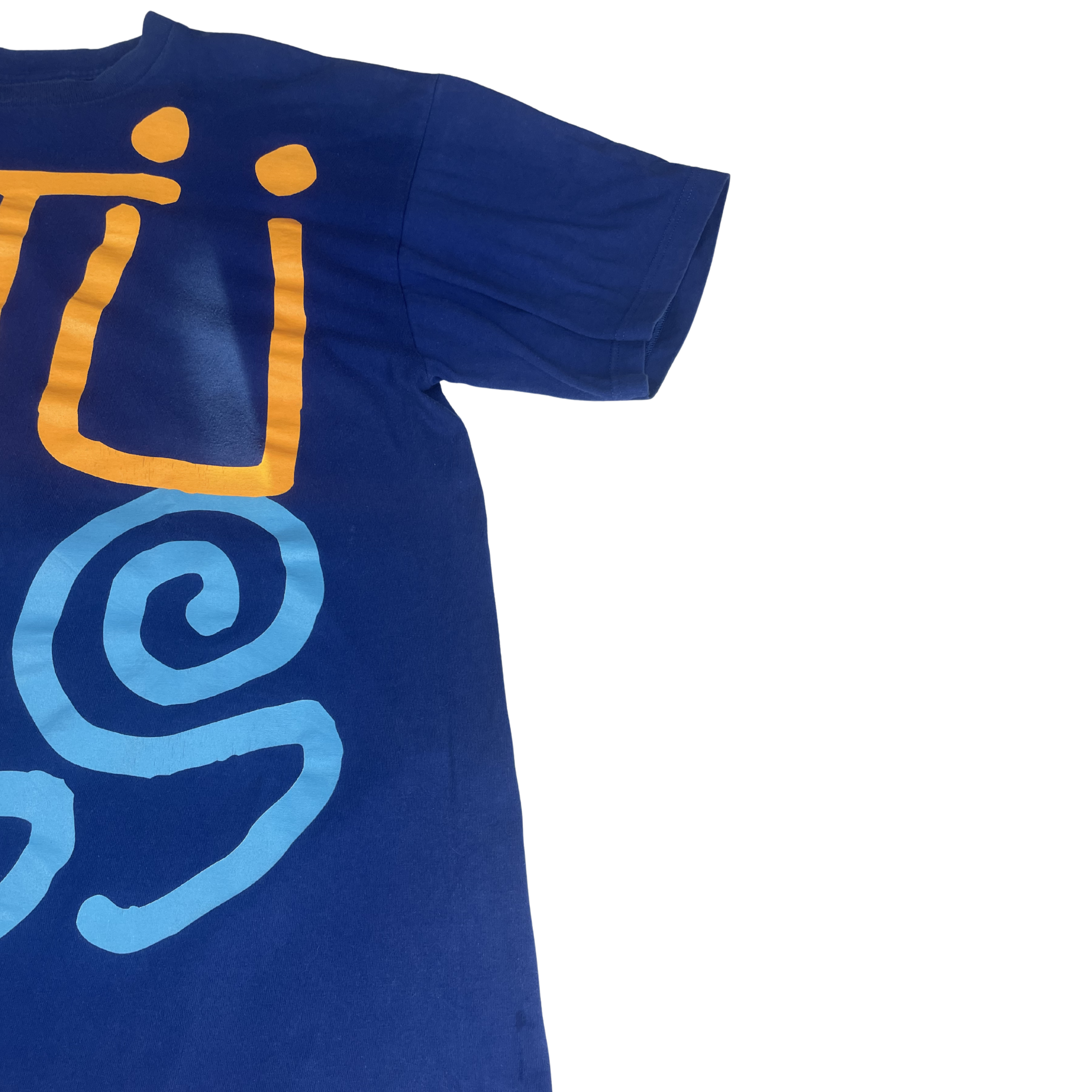 Stüssy "Swirl Logo" Double Hit Tee – Royal Blue / XL