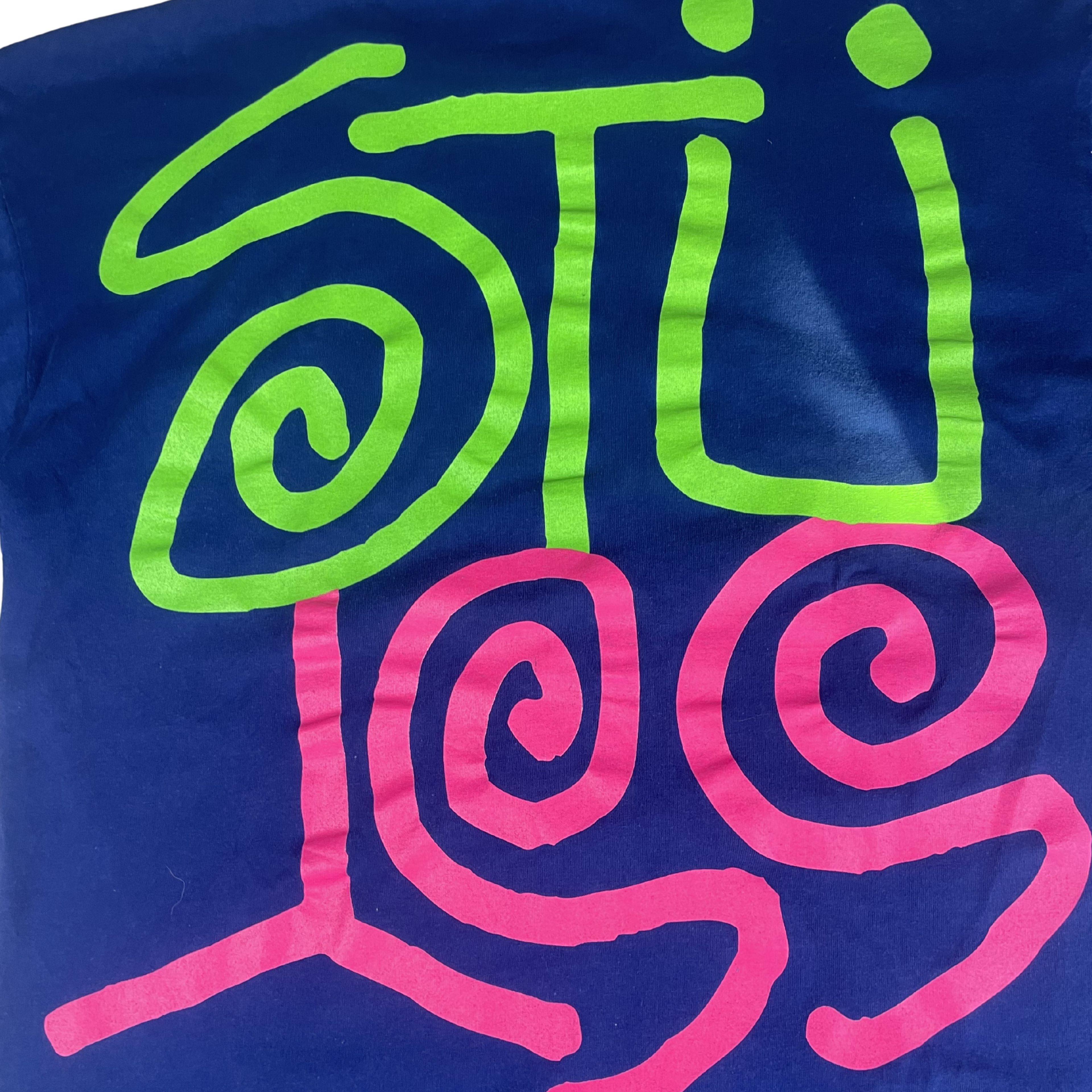 Stüssy "Swirl Logo" Double Hit Tee – Royal Blue / XL