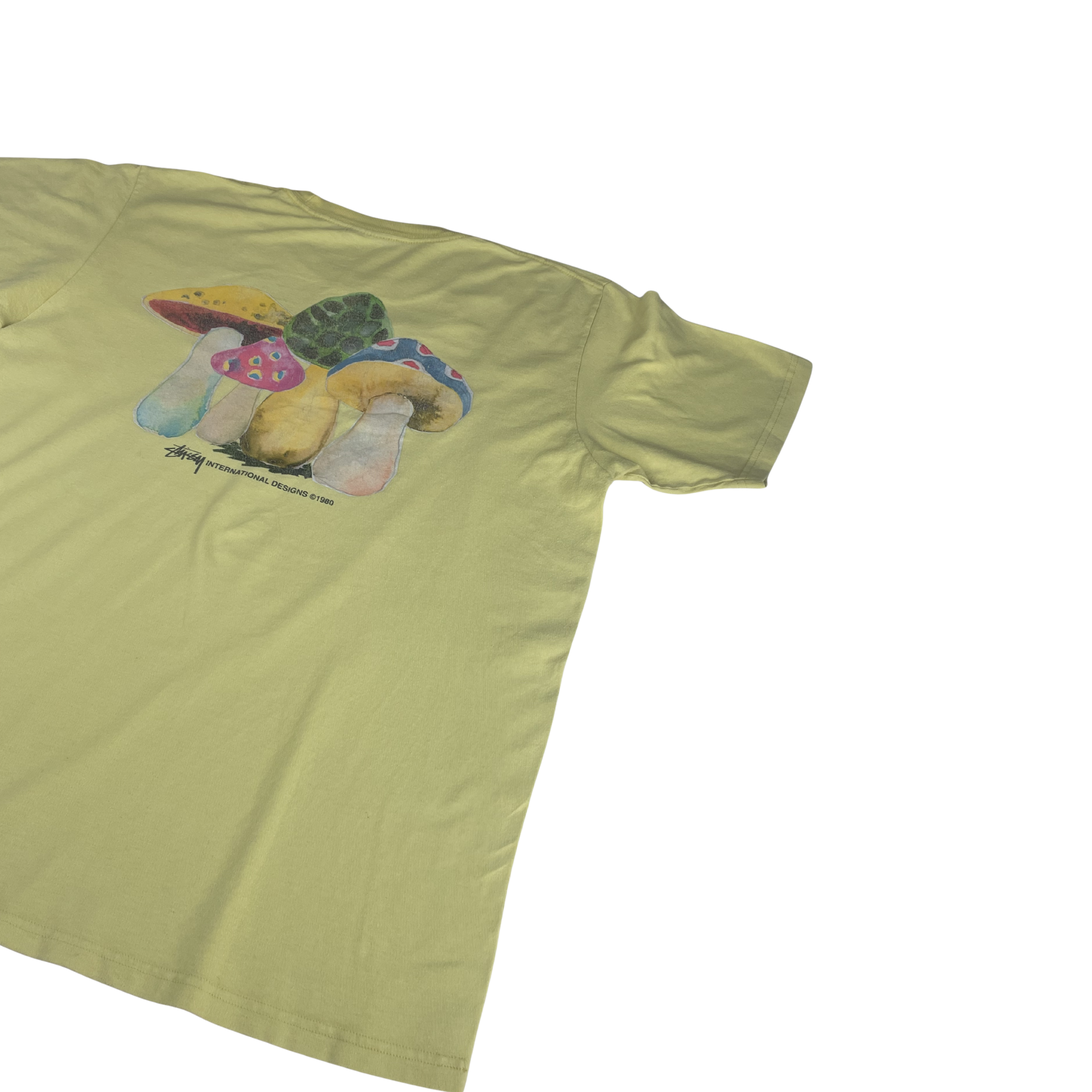 Stüssy "Mushroom" Vintage Tee – Yellow / M