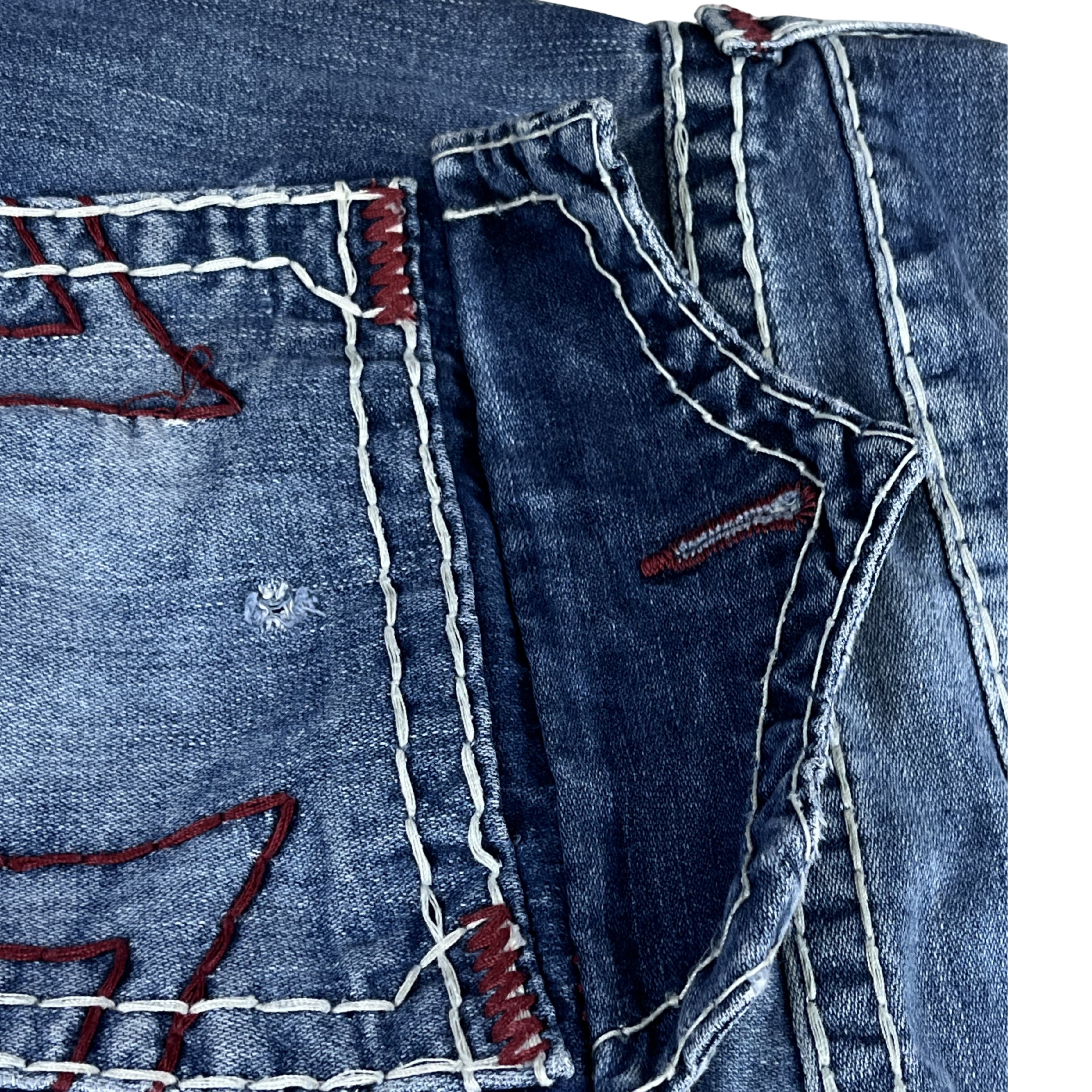 TRUE RELIGION BOOTCUT – LIGHT WASH RED STITCH