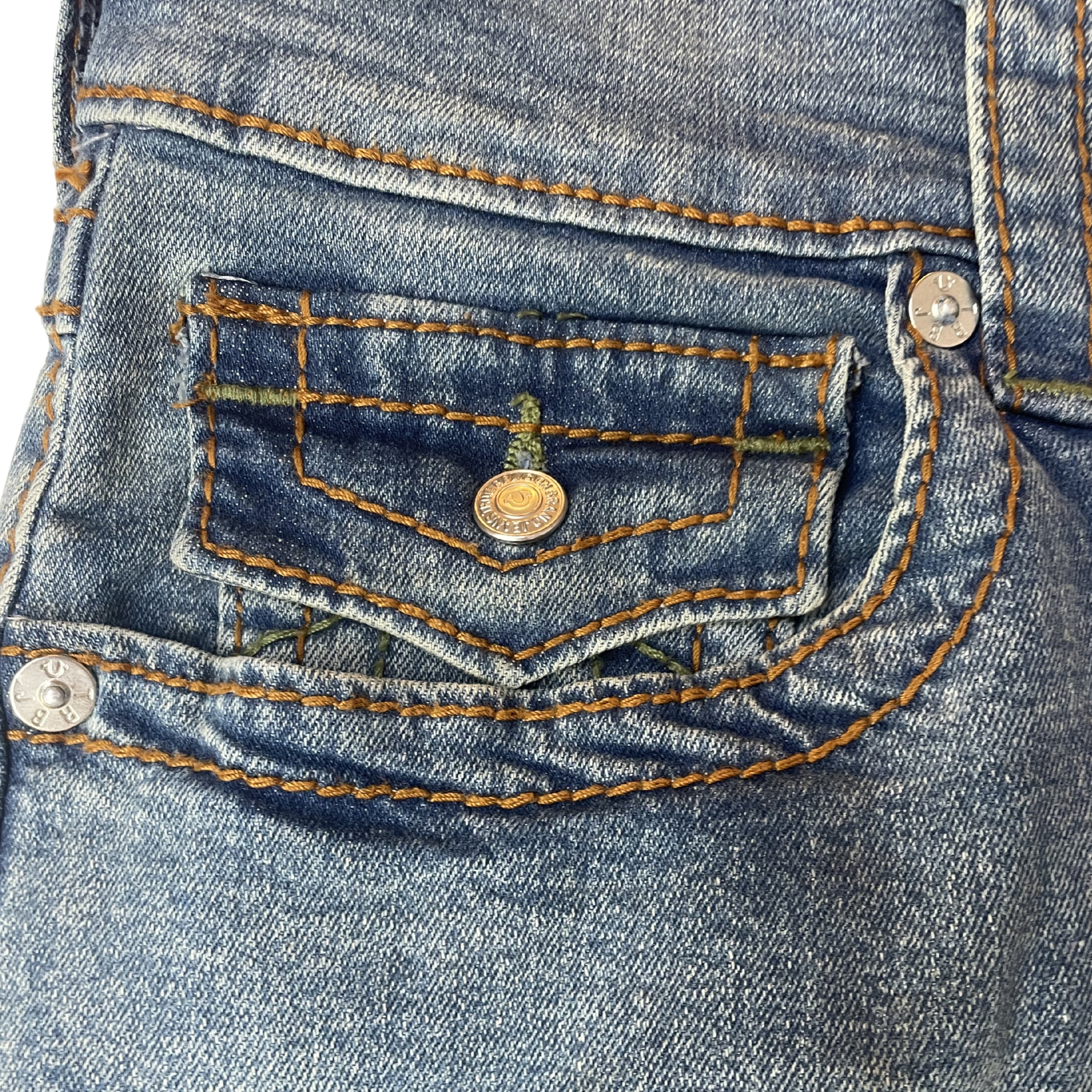 True Religion Ricky Straight Jeans Light Blue