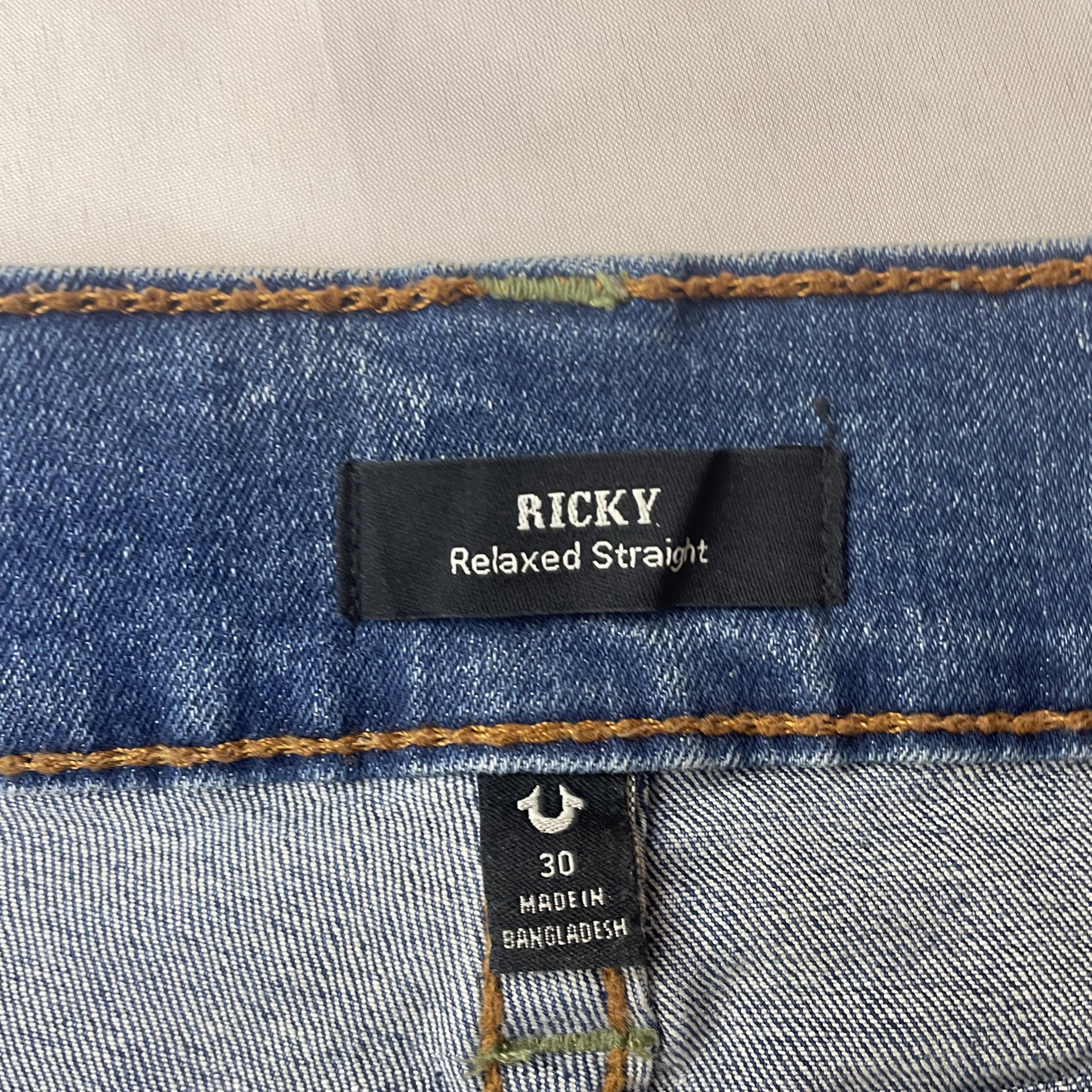 True Religion Ricky Straight Jeans Light Blue