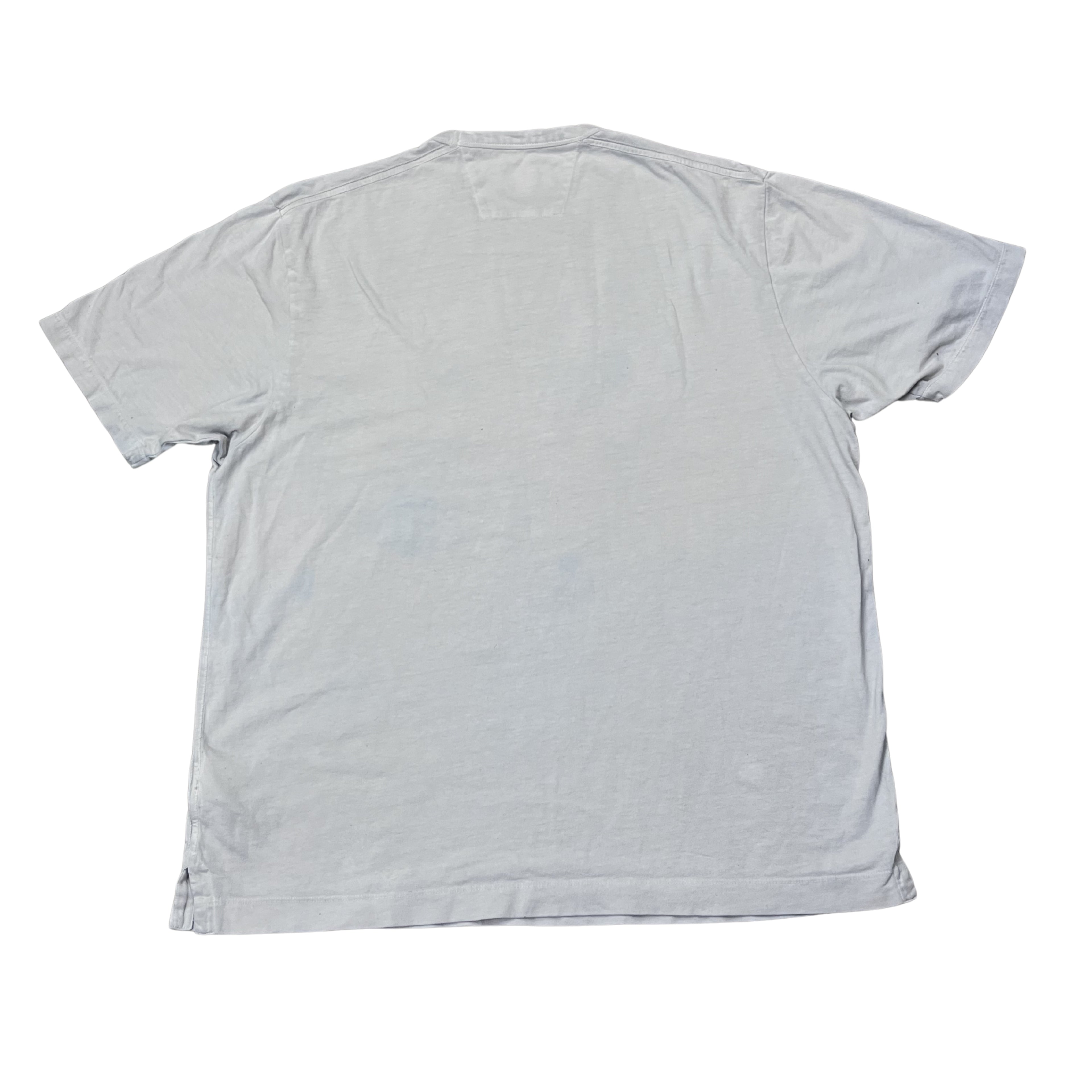 C.P. Company Garment Dyed Logo T-Shirt – Faded Grey