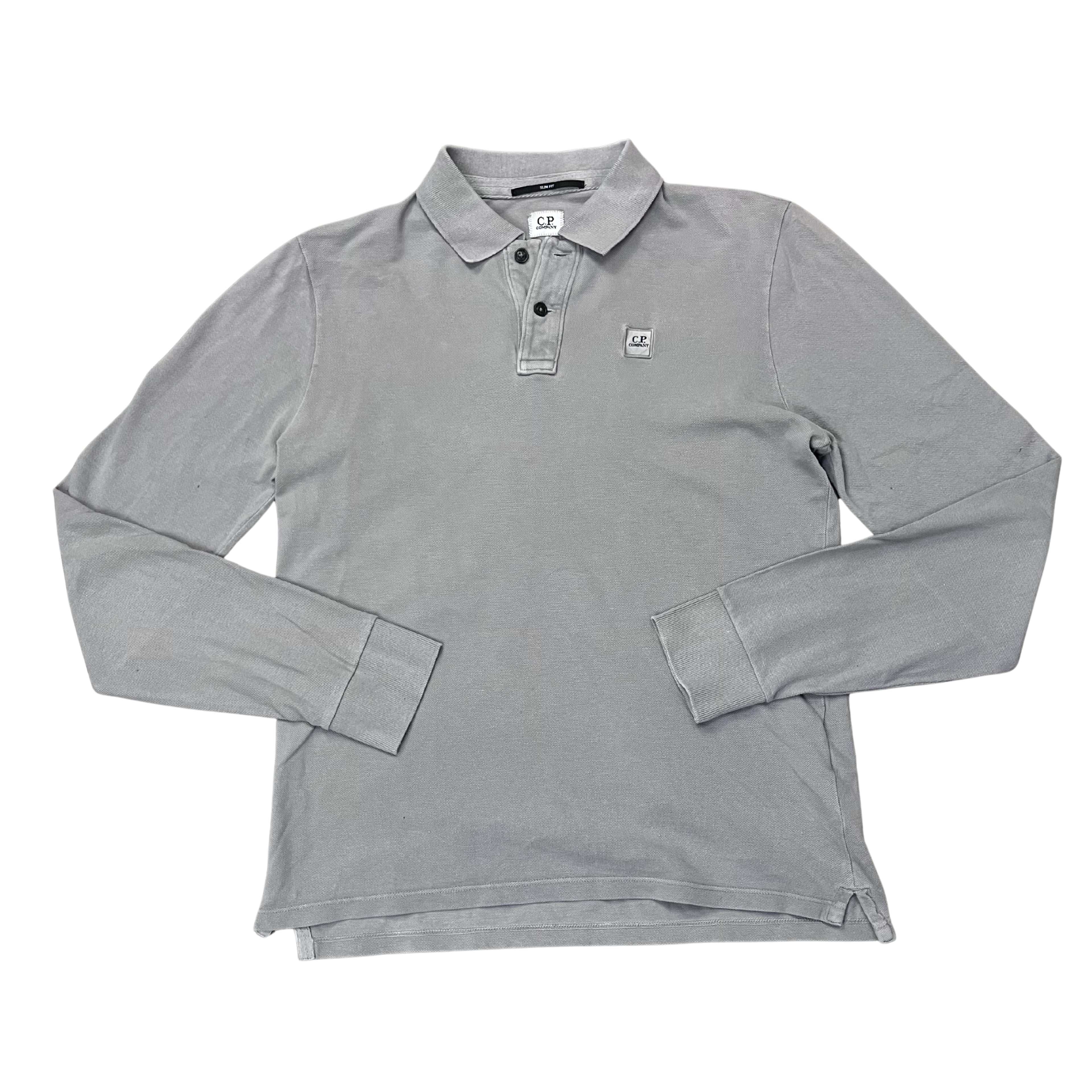 C.P. Company Slim Fit Longsleeve Polo (Grey)