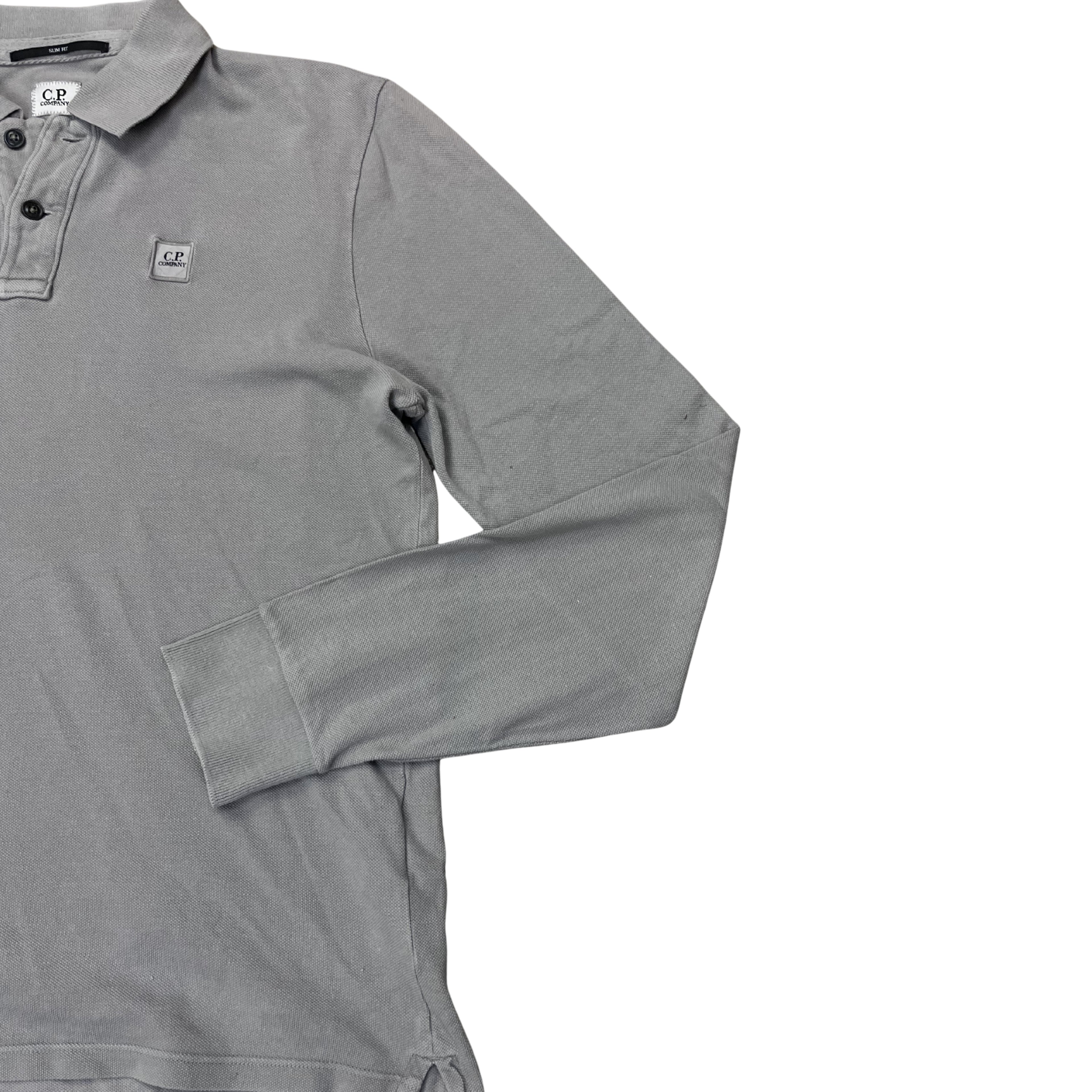 C.P. Company Slim Fit Longsleeve Polo (Grey)
