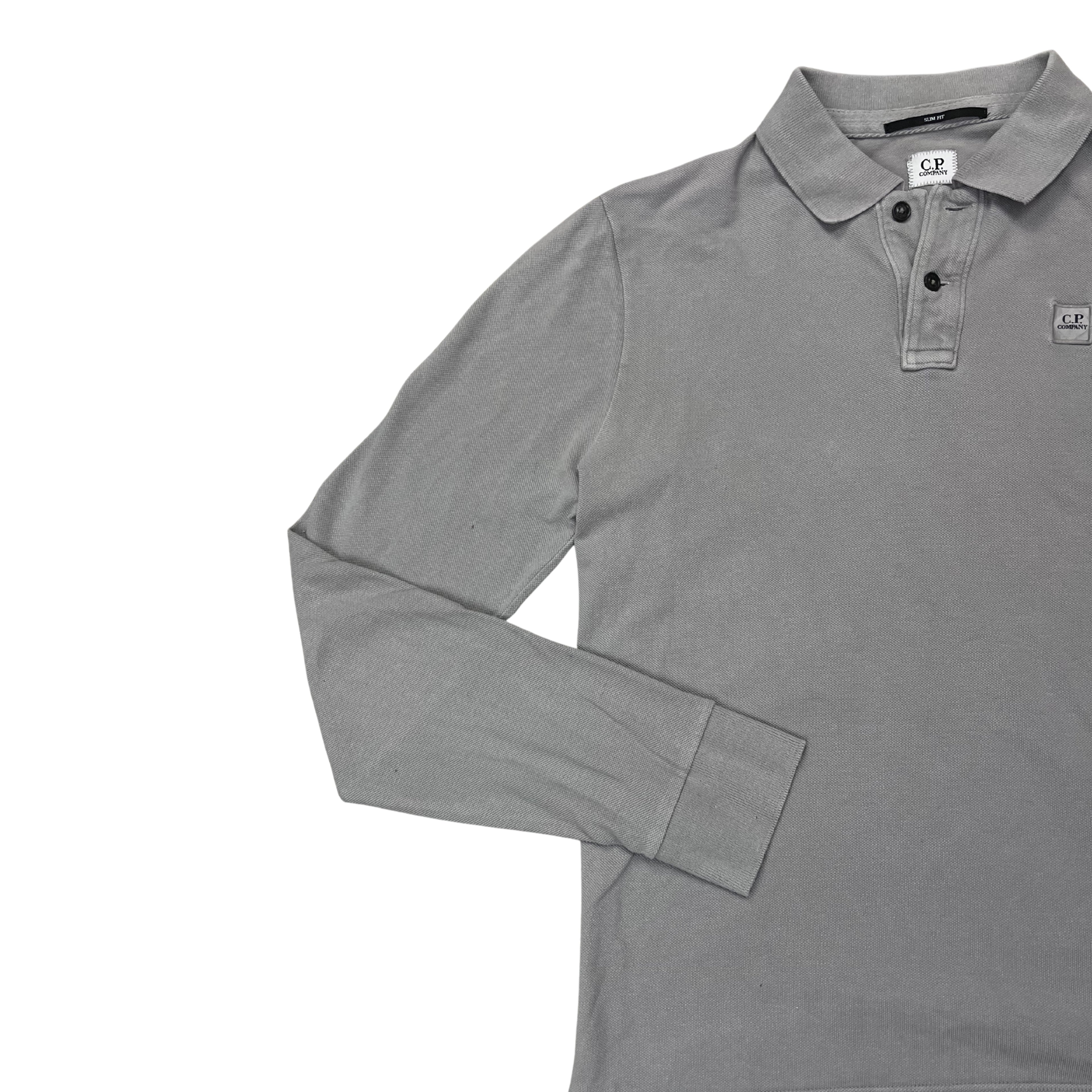 C.P. Company Slim Fit Longsleeve Polo (Grey)