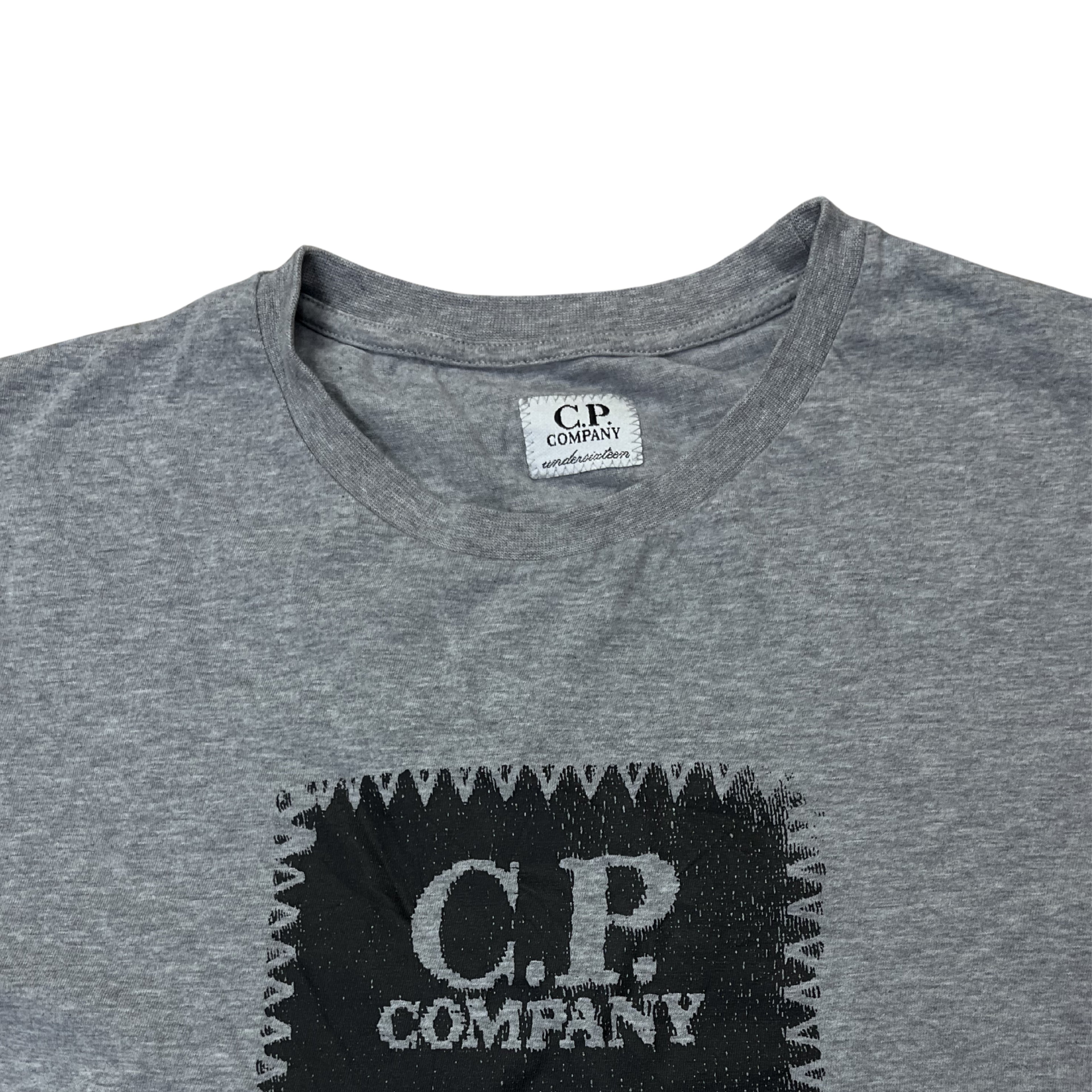 C.P. Company Logo Patch Tee (Grey Melange)