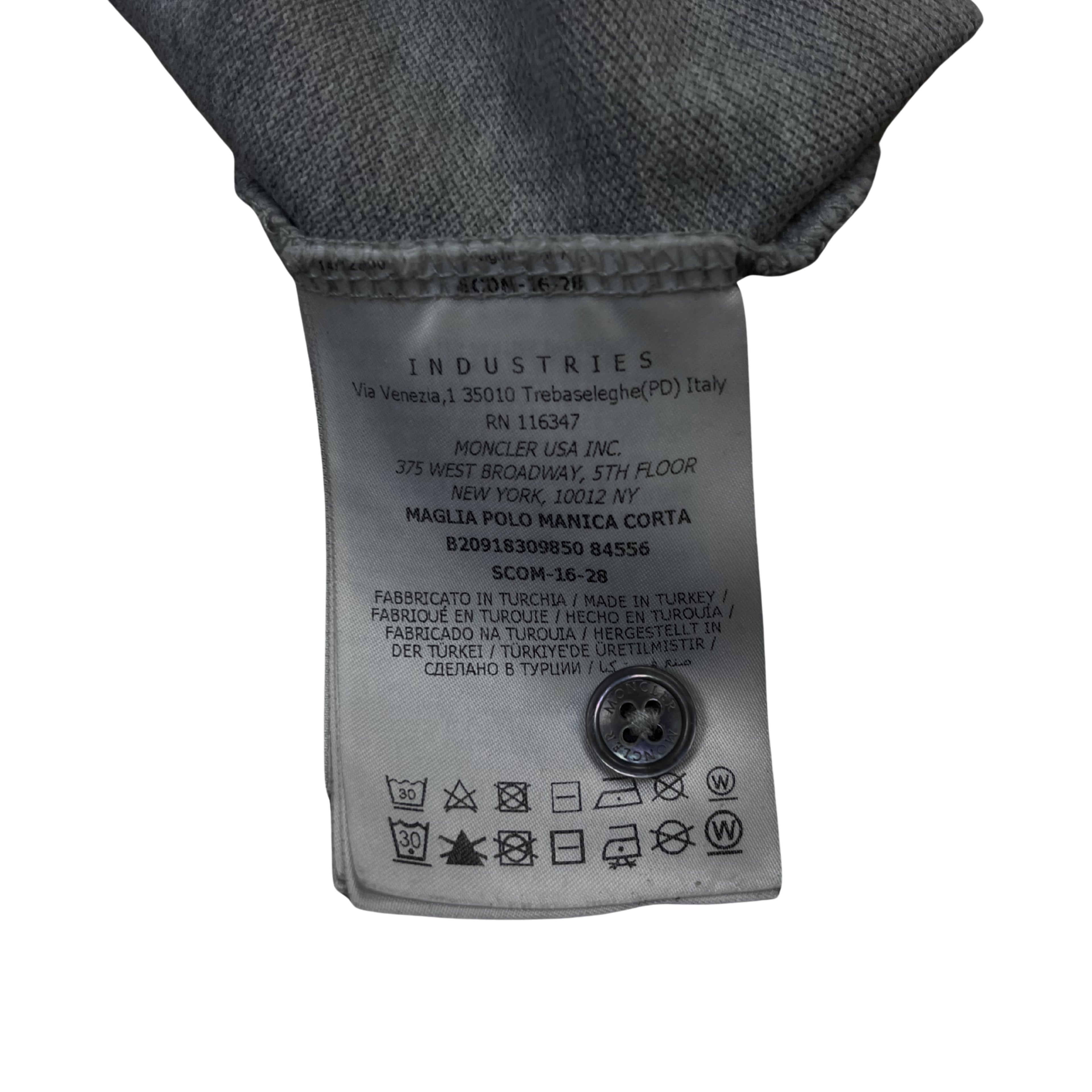Moncler Contrast Collar Polo – Heather Grey