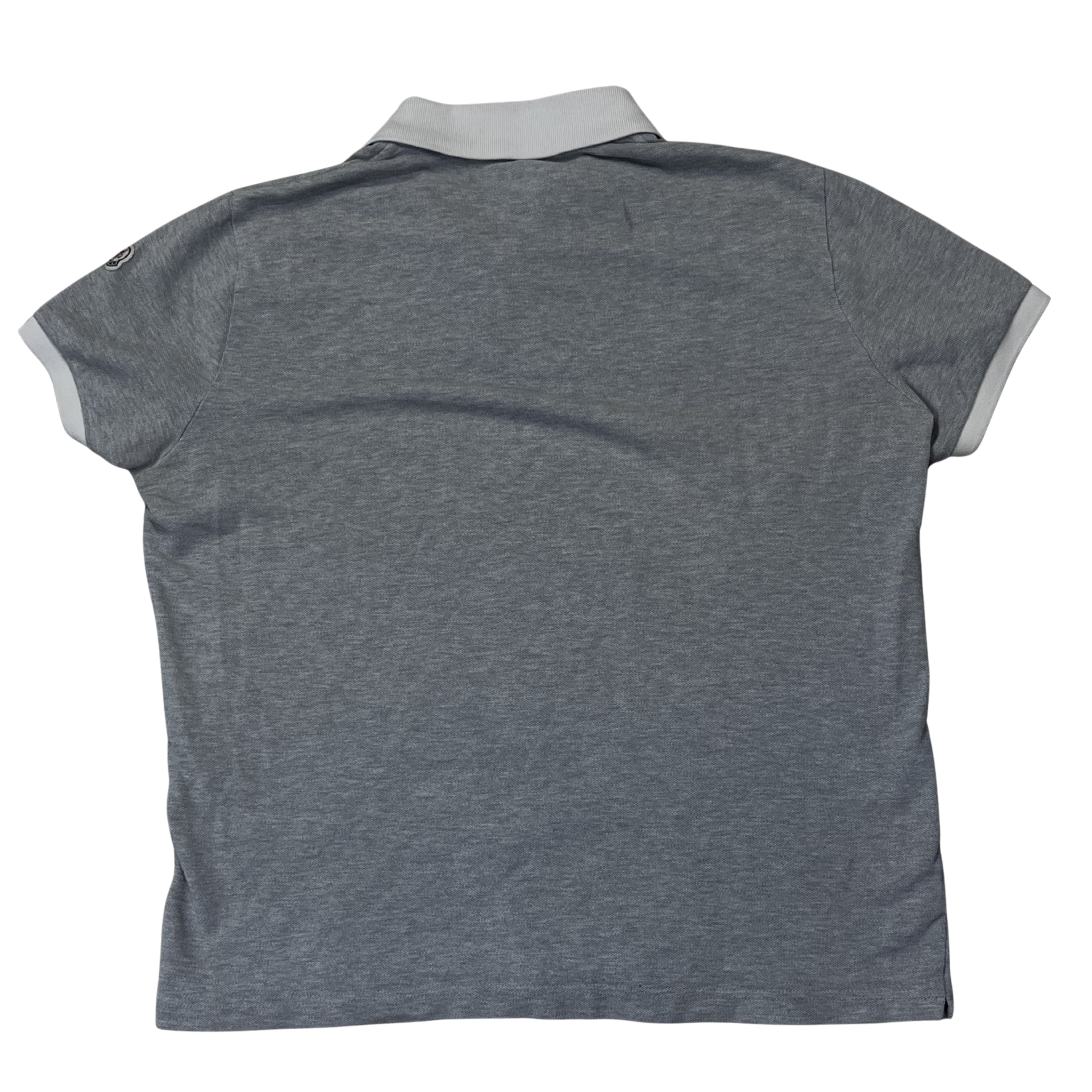 Moncler Contrast Collar Polo – Heather Grey