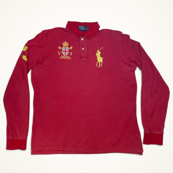 Ralph Lauren Mercer RL Polo Team Long Sleeve Polo (Red)