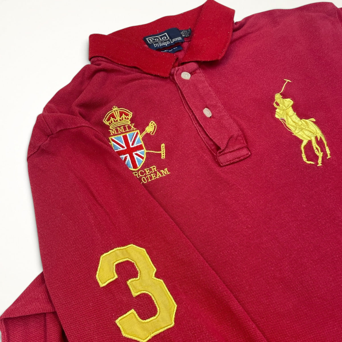 Ralph Lauren Mercer RL Polo Team Long Sleeve Polo (Red)