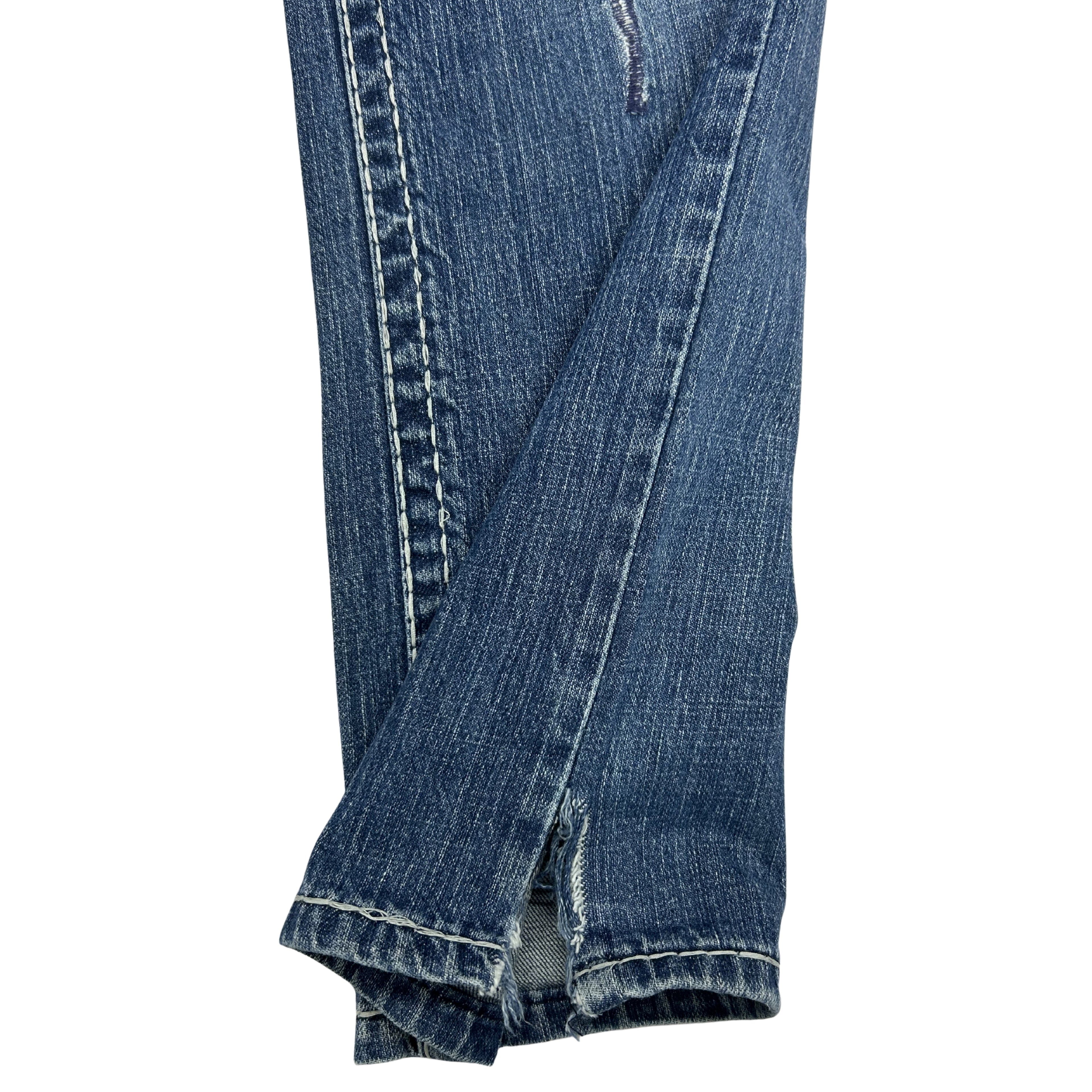 Y2K Cyber Denim Jeans – Světle modré