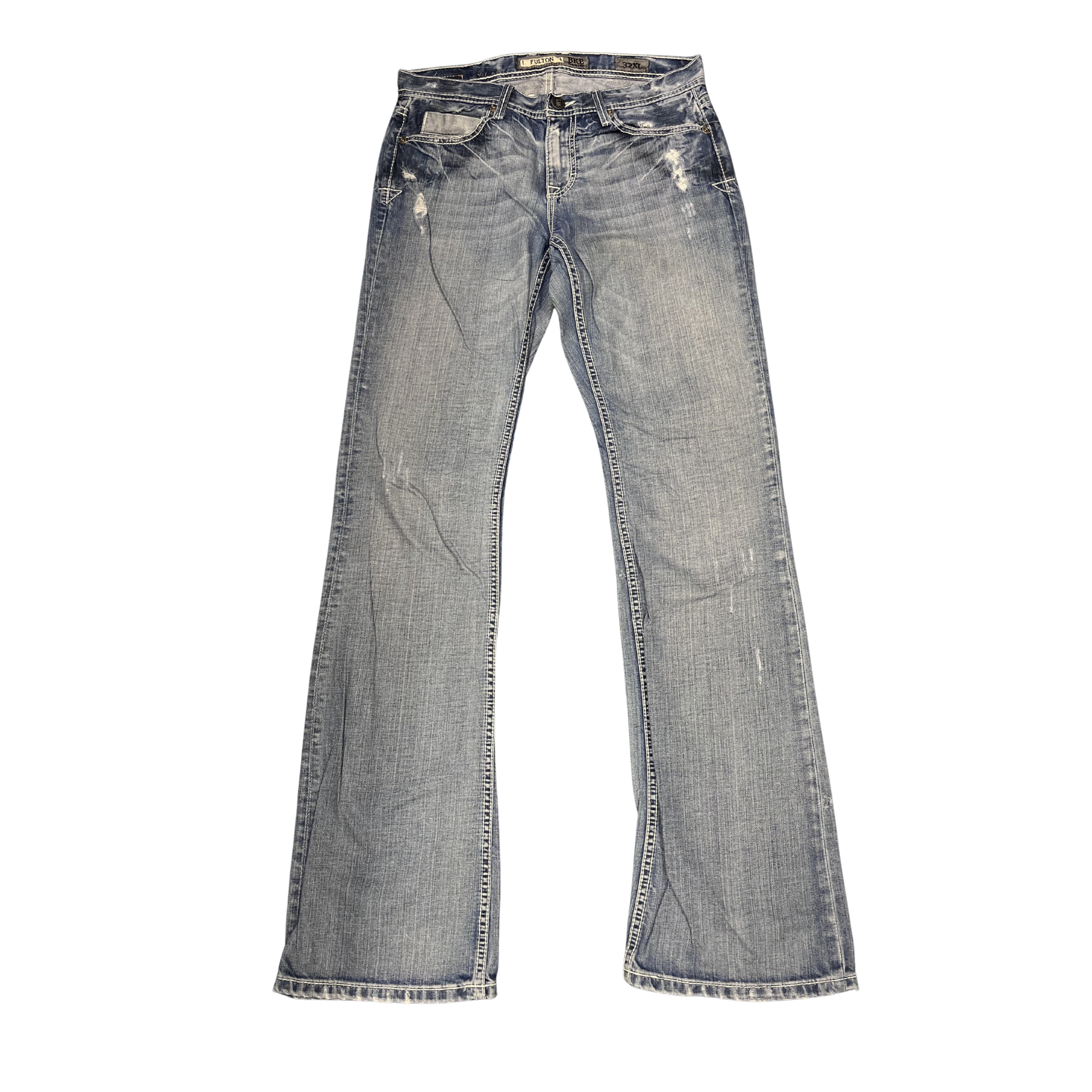 Y2K Cyber Denim Jeans – Světle modré