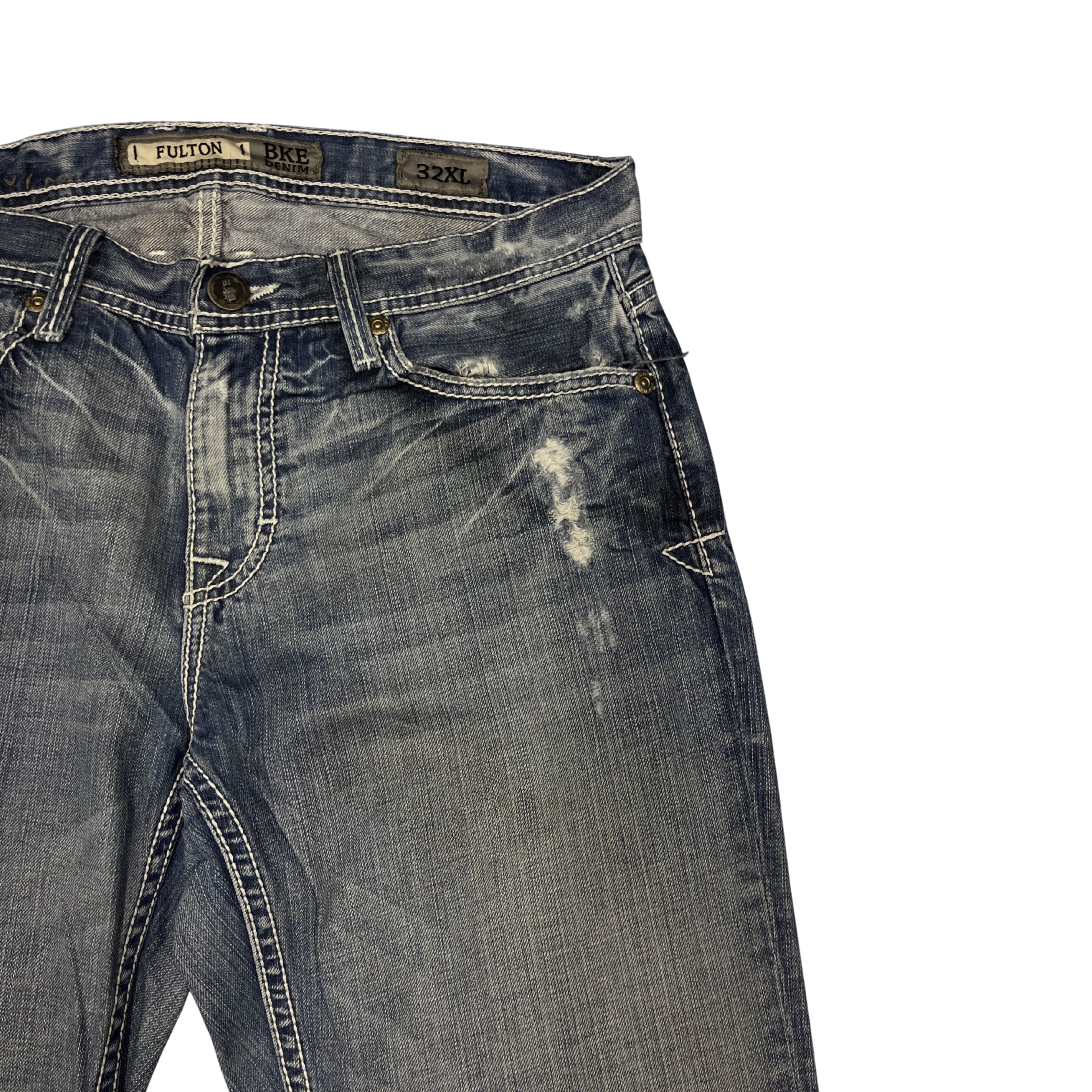 Y2K Cyber Denim Jeans – Světle modré