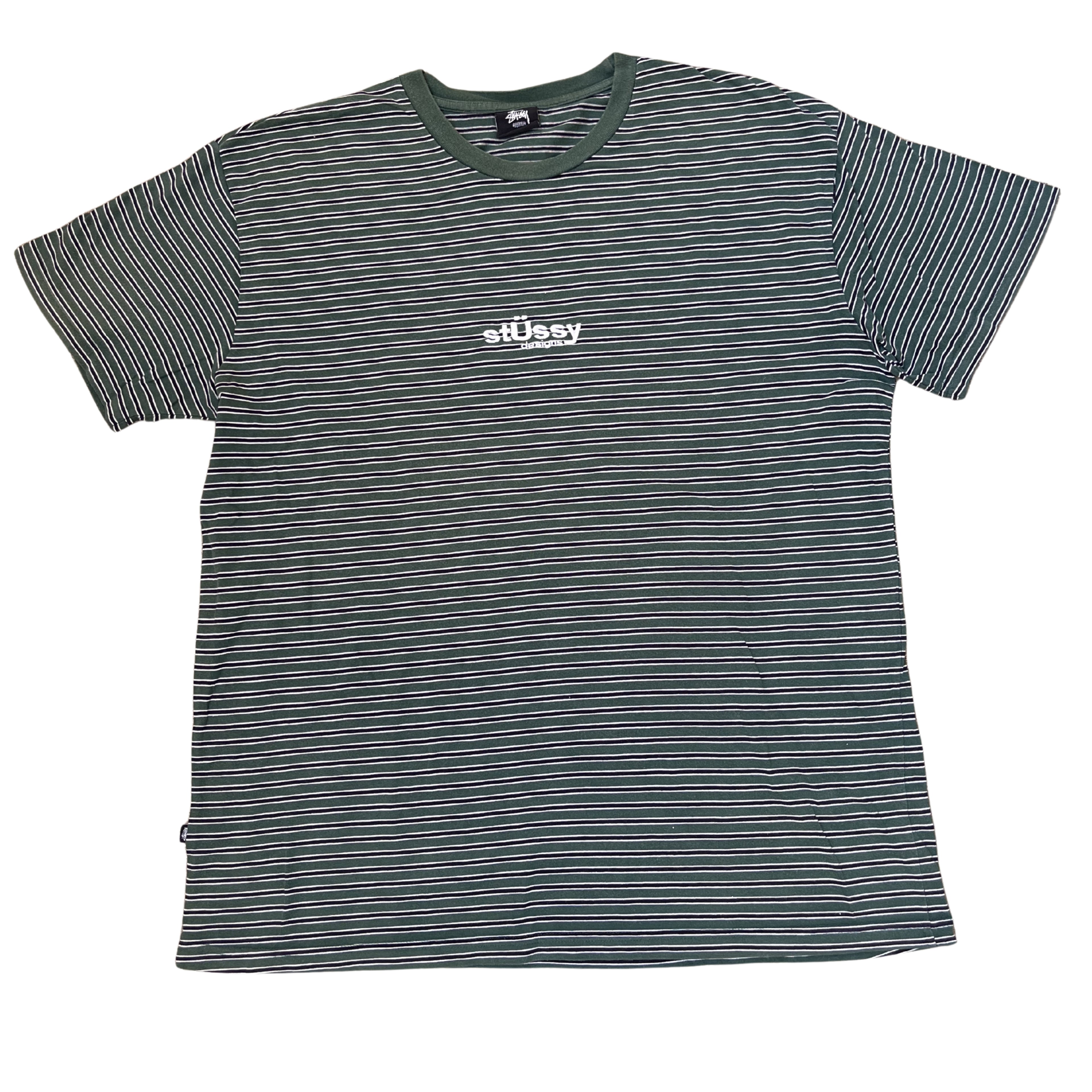 Stussy Australia Striped T-Shirt – Green XL