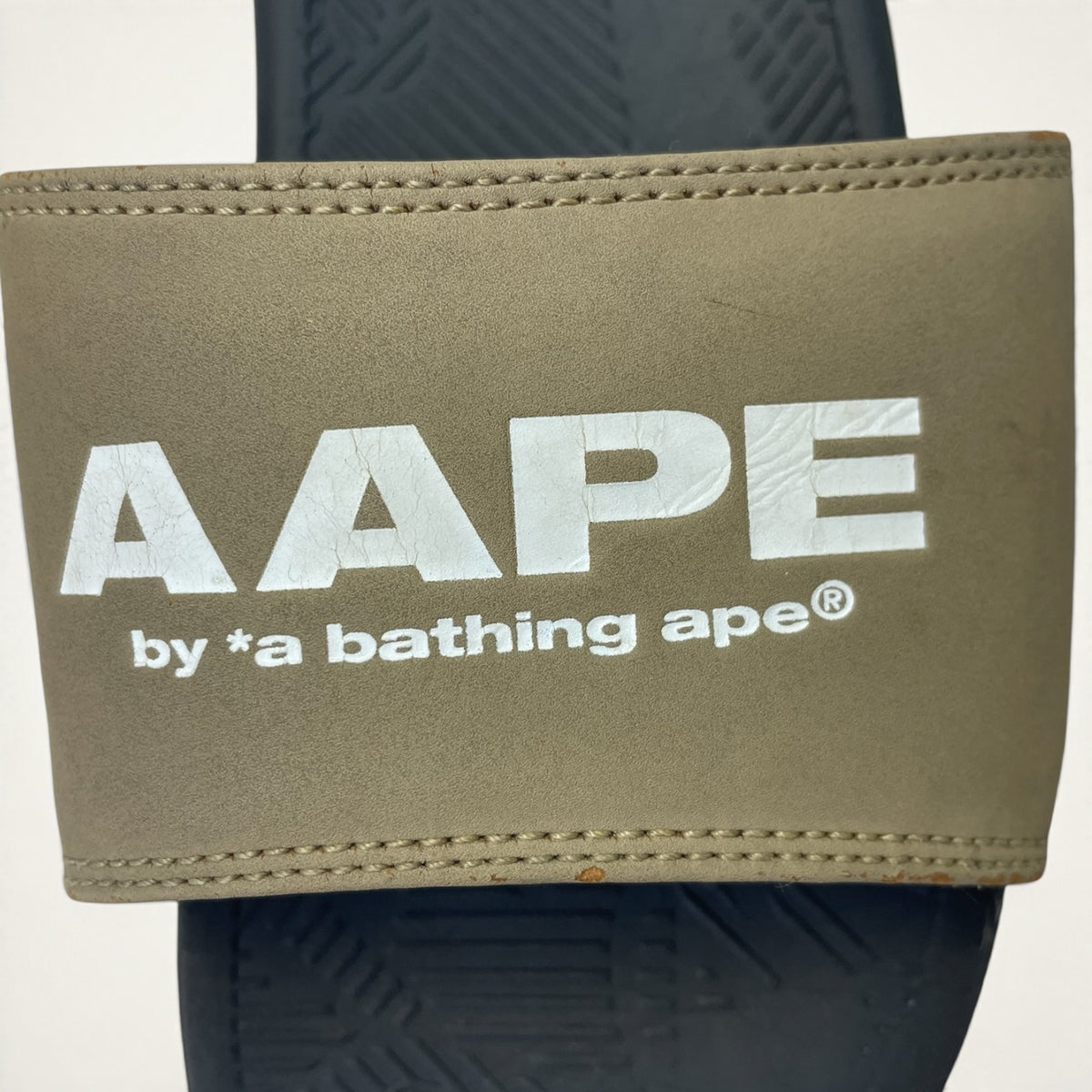 AAPE by A Bathing Ape Logo Slides (Olive/Black)