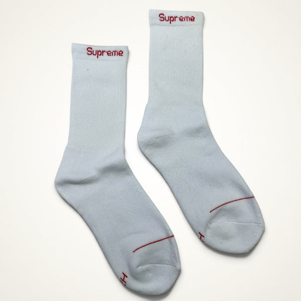Supreme x Hanes Crew Socks (White)
