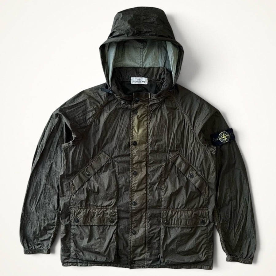 Stone Island Hooded Nylon Jacket (Olive)
