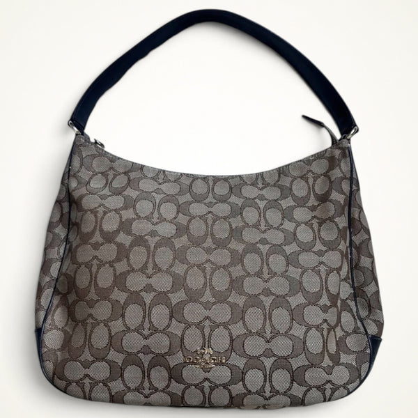 Coach Signature Hobo Shoulder Bag (Grey)