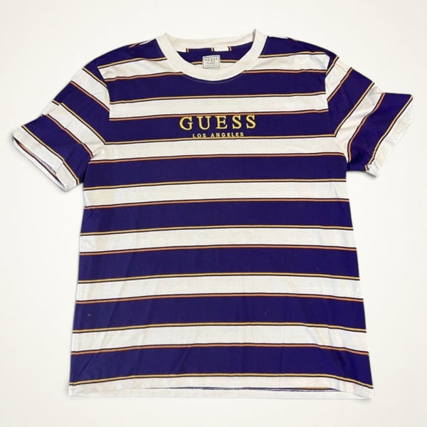 Guess Los Angeles Striped Tee (Navy/White)