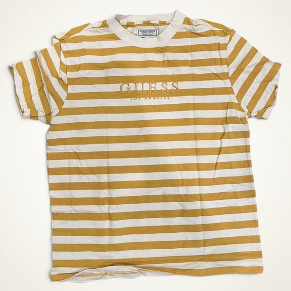 Guess Los Angeles Striped Tee (Yellow/White)