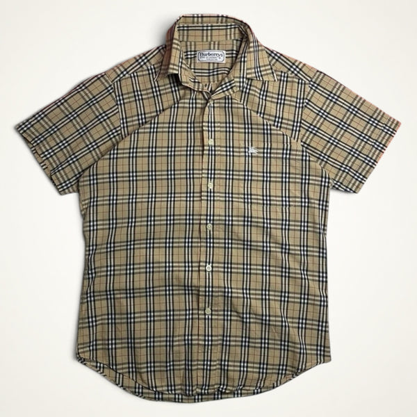 Burberrys Nova Check Short Sleeve Shirt (Beige)