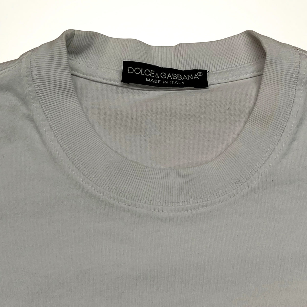 Dolce & Gabbana Tape Logo Tee (White)