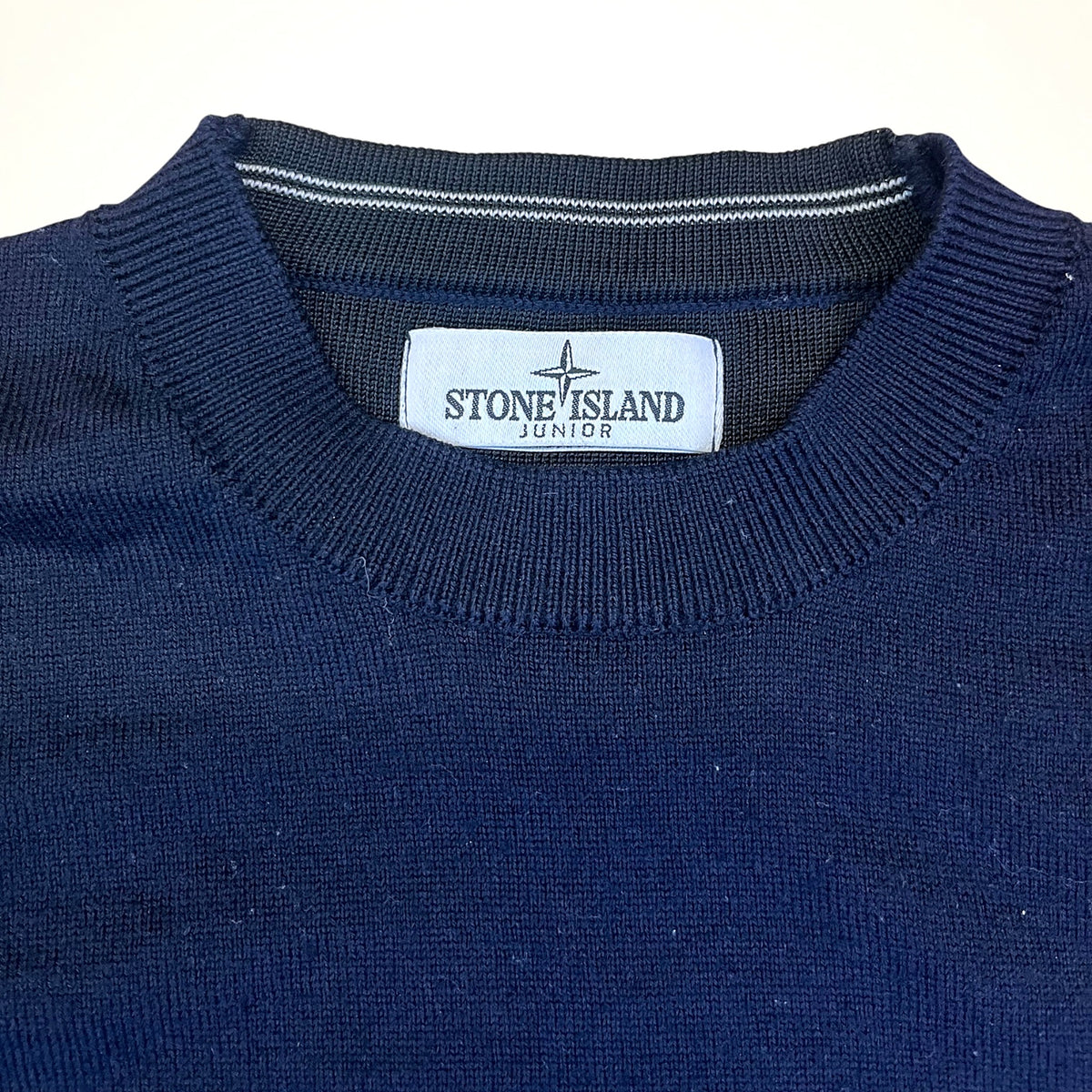 Stone Island Junior Wool Crewneck Sweater (Navy)
