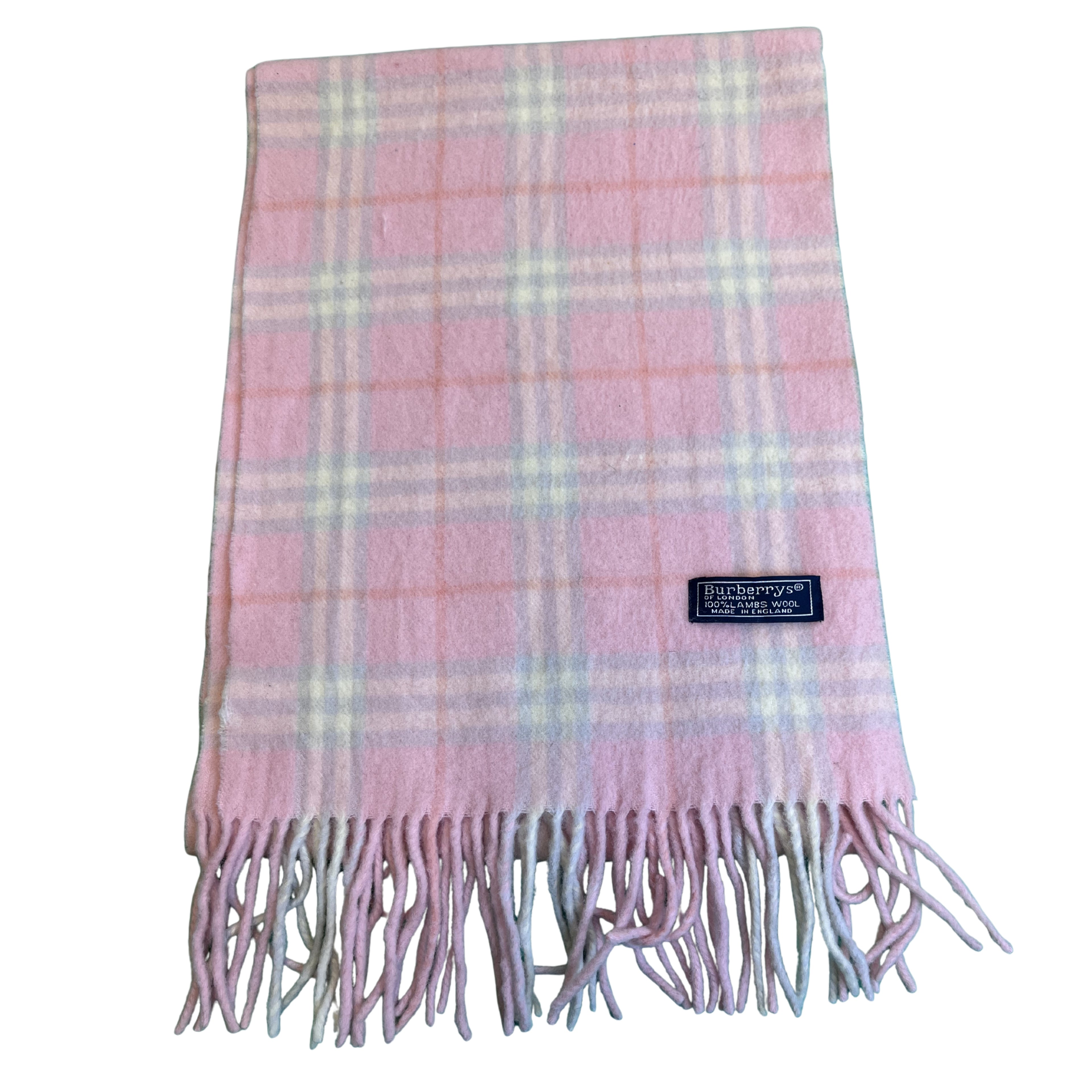 Burberry růžová kostkovaná šála