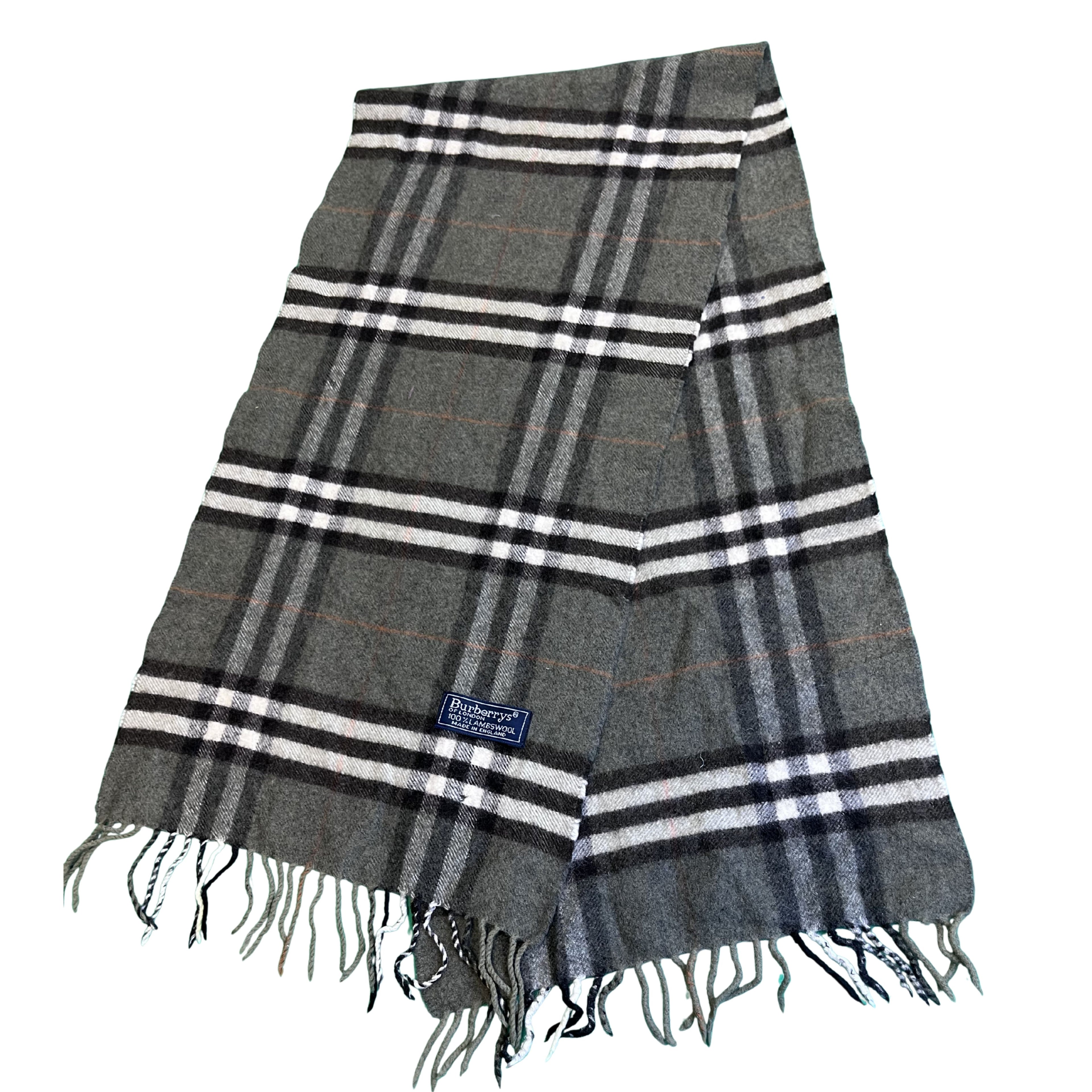 Burberry šedá kostkovaná šála