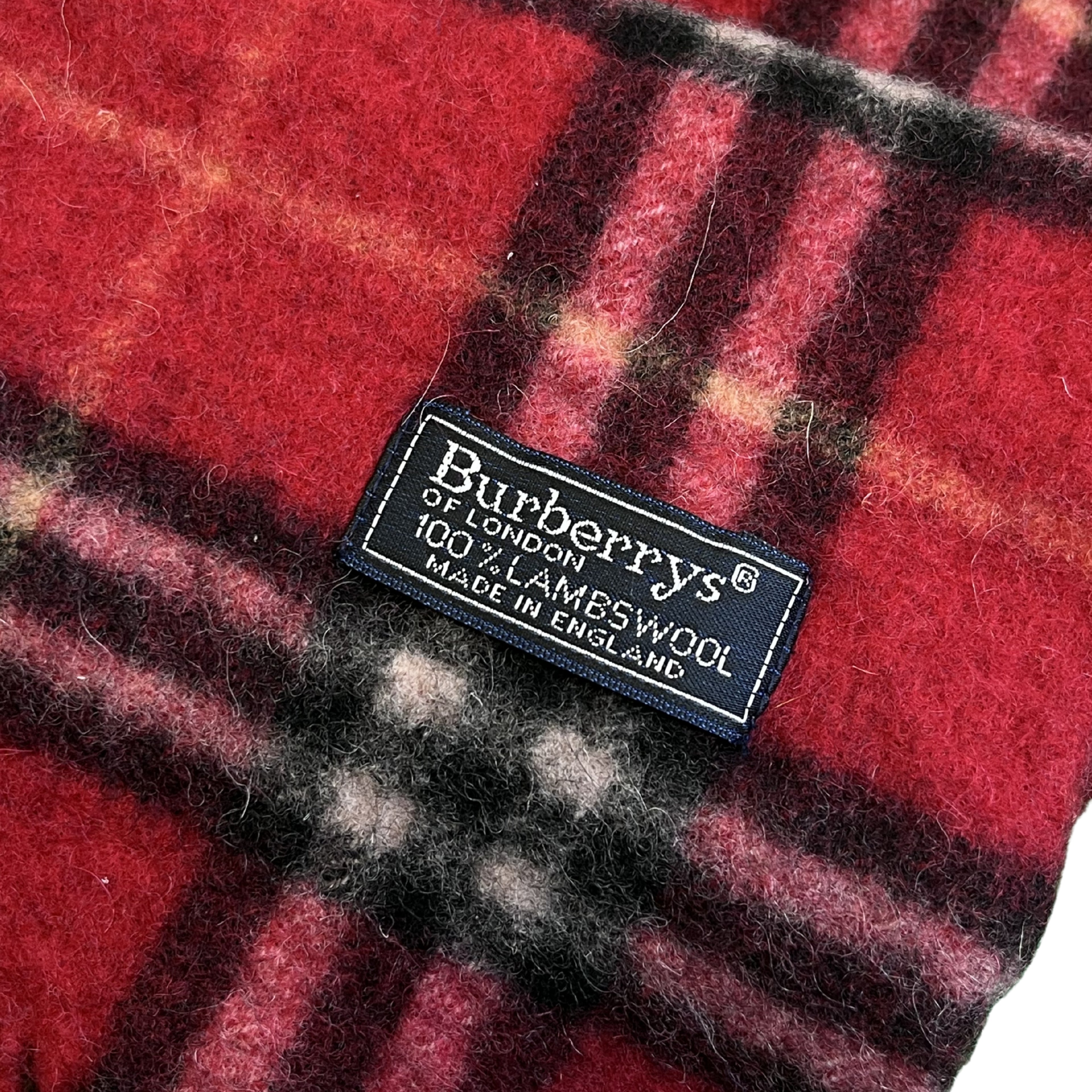 Burberry červená kostkovaná šála