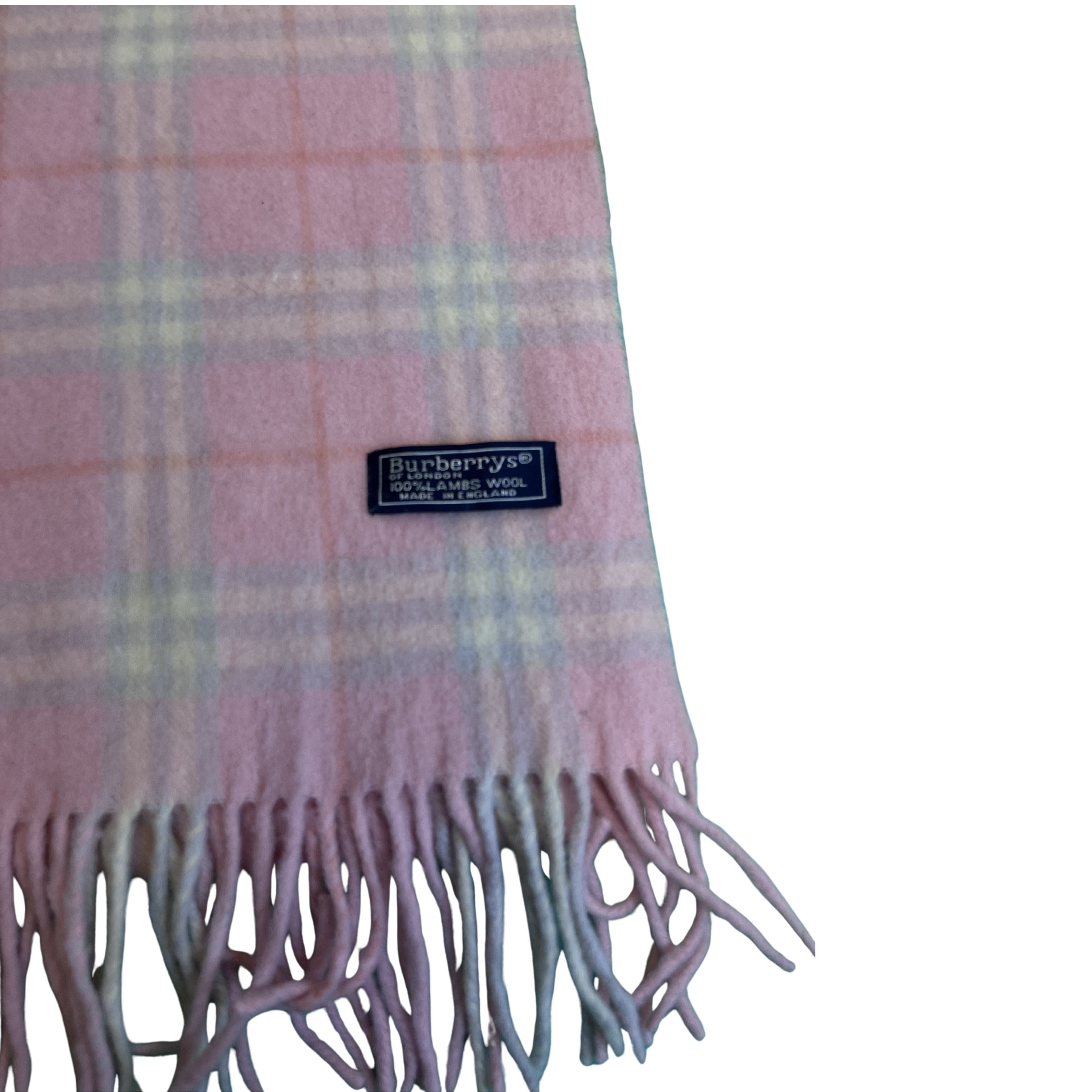 Burberry růžová kostkovaná šála