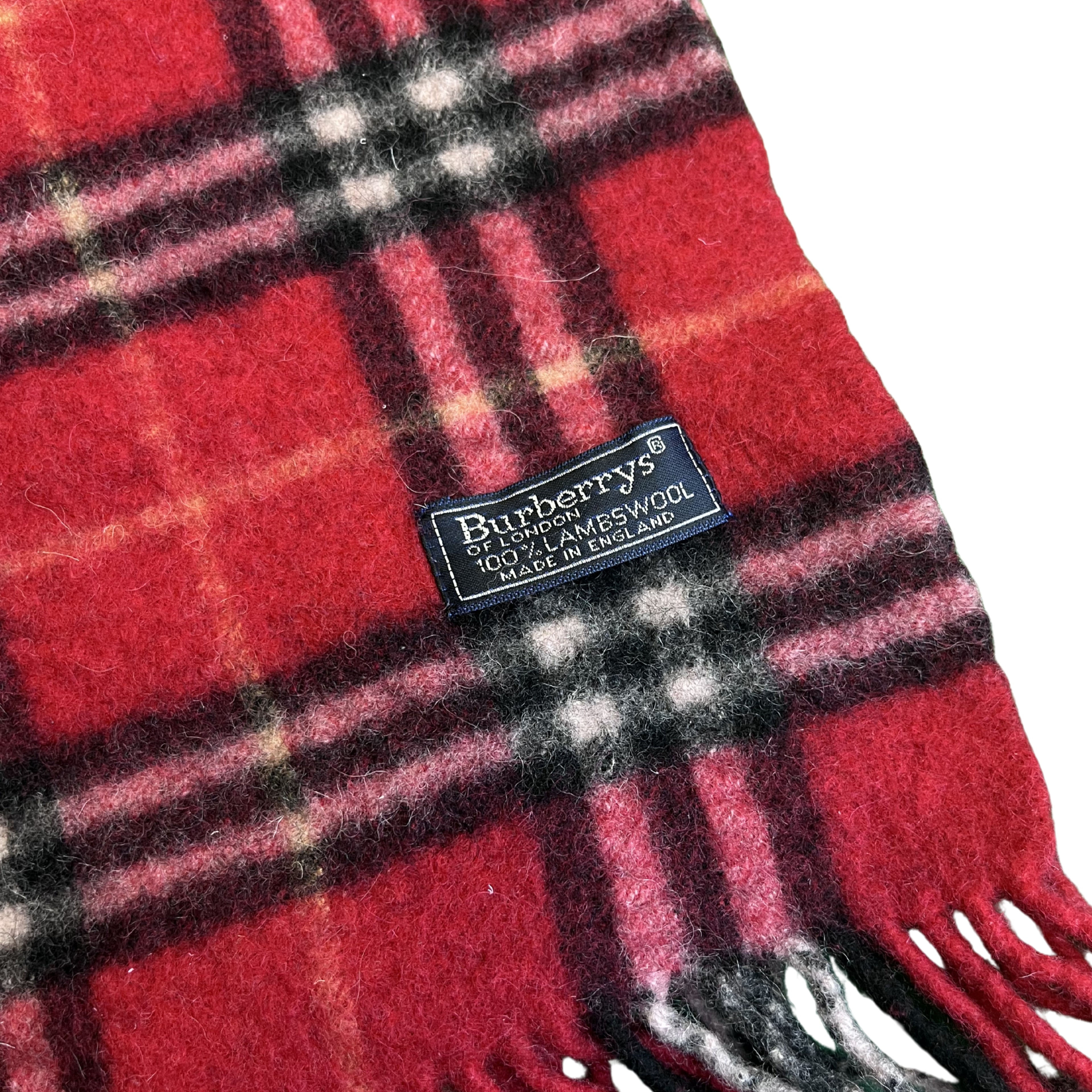 Burberry červená kostkovaná šála