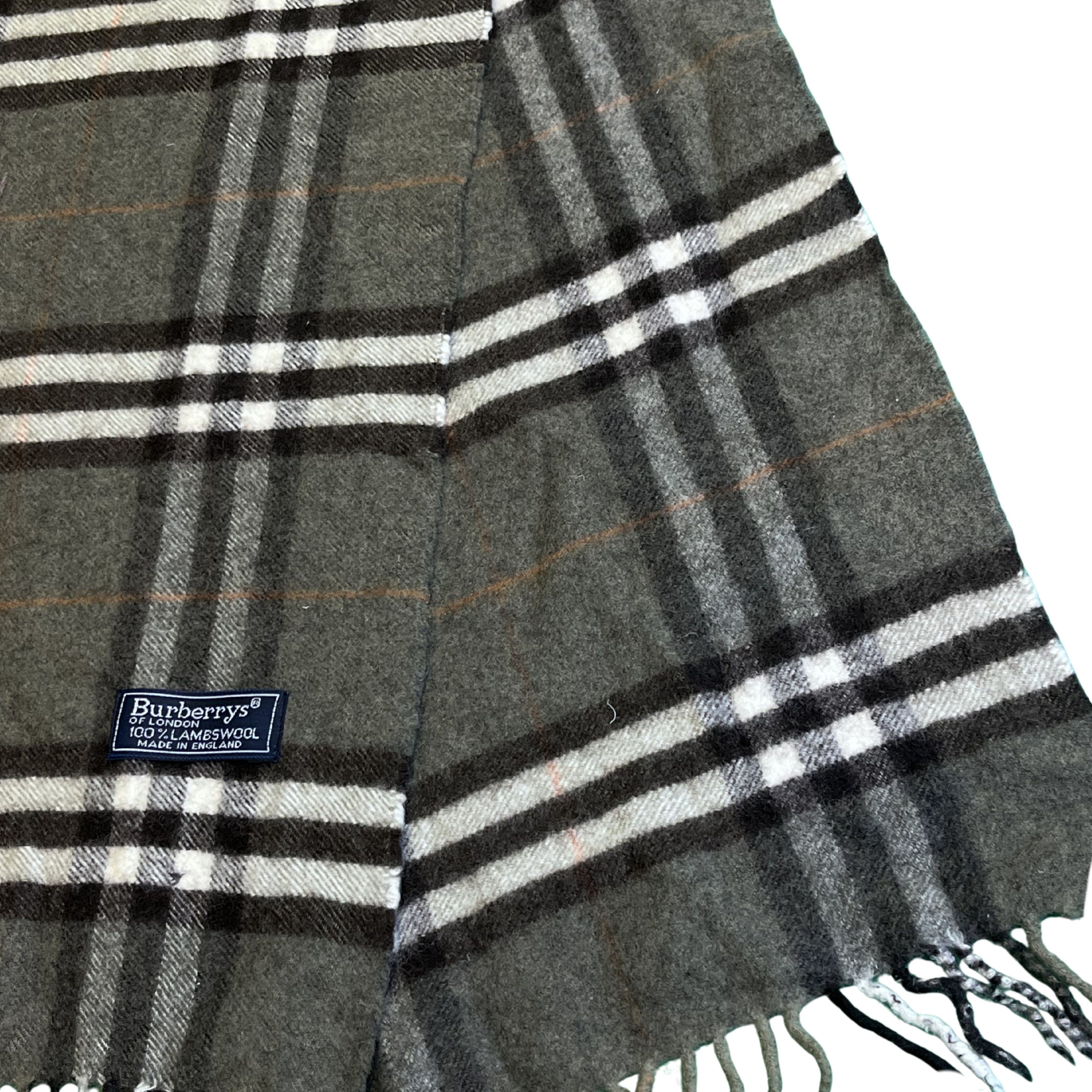 Burberry šedá kostkovaná šála