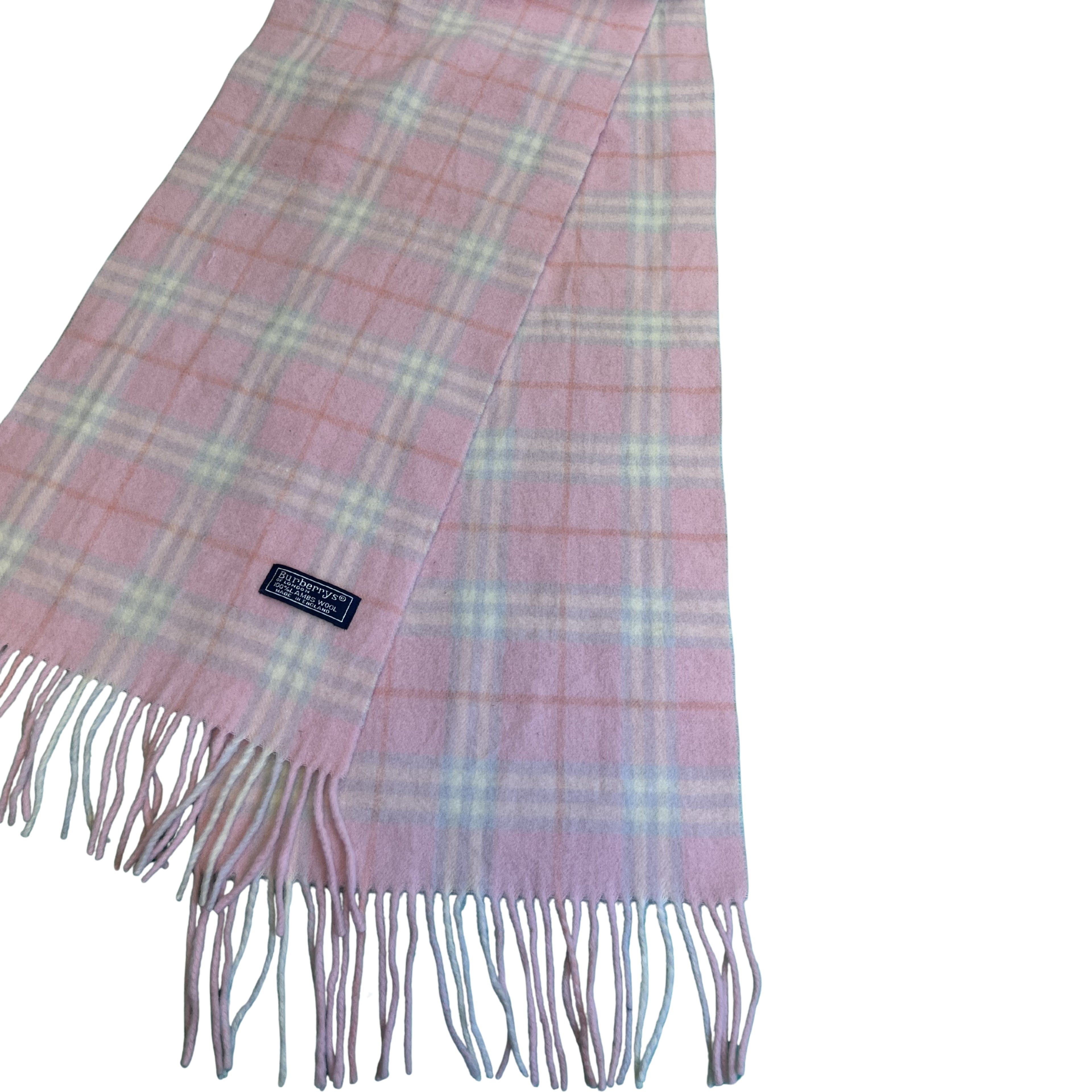 Burberry růžová kostkovaná šála