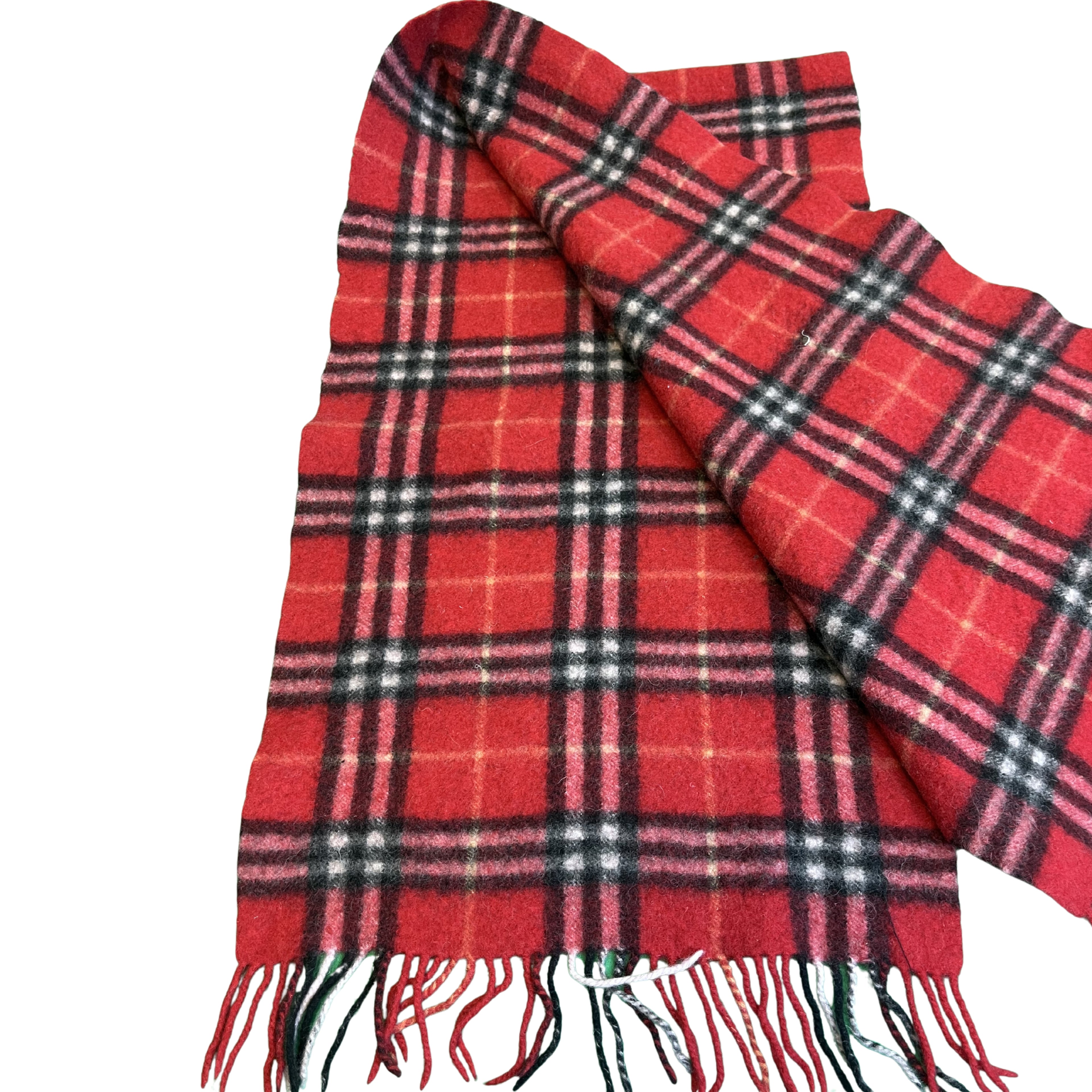 Burberry červená kostkovaná šála