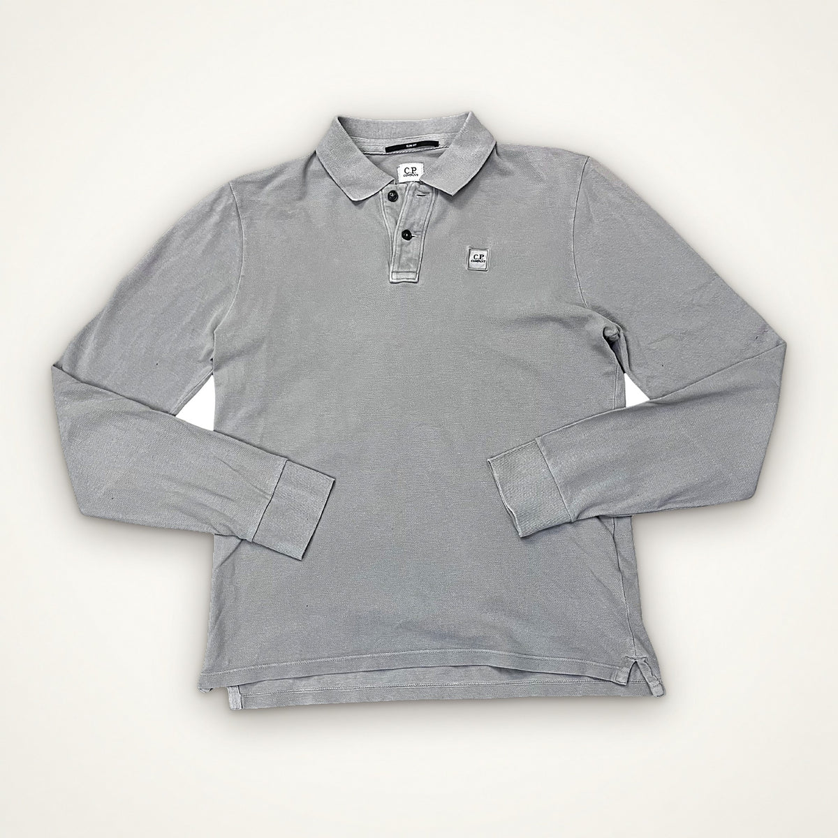 C.P. Company Slim Fit Longsleeve Polo (Grey)