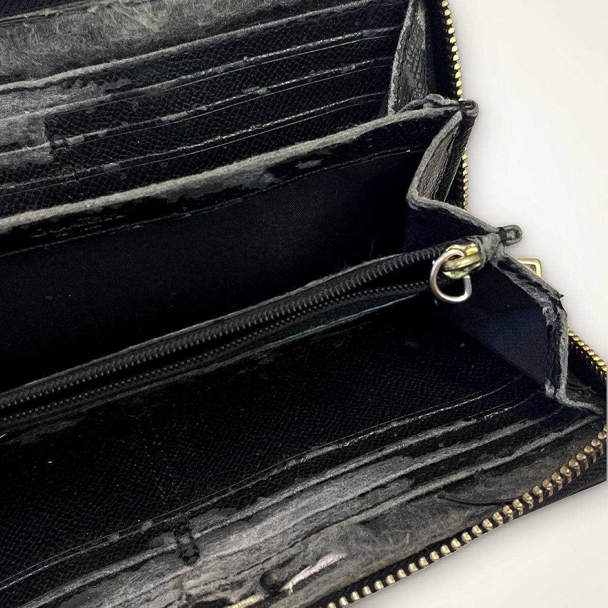 COACH Signature Zip Around Peněženka (hnědo/černá)