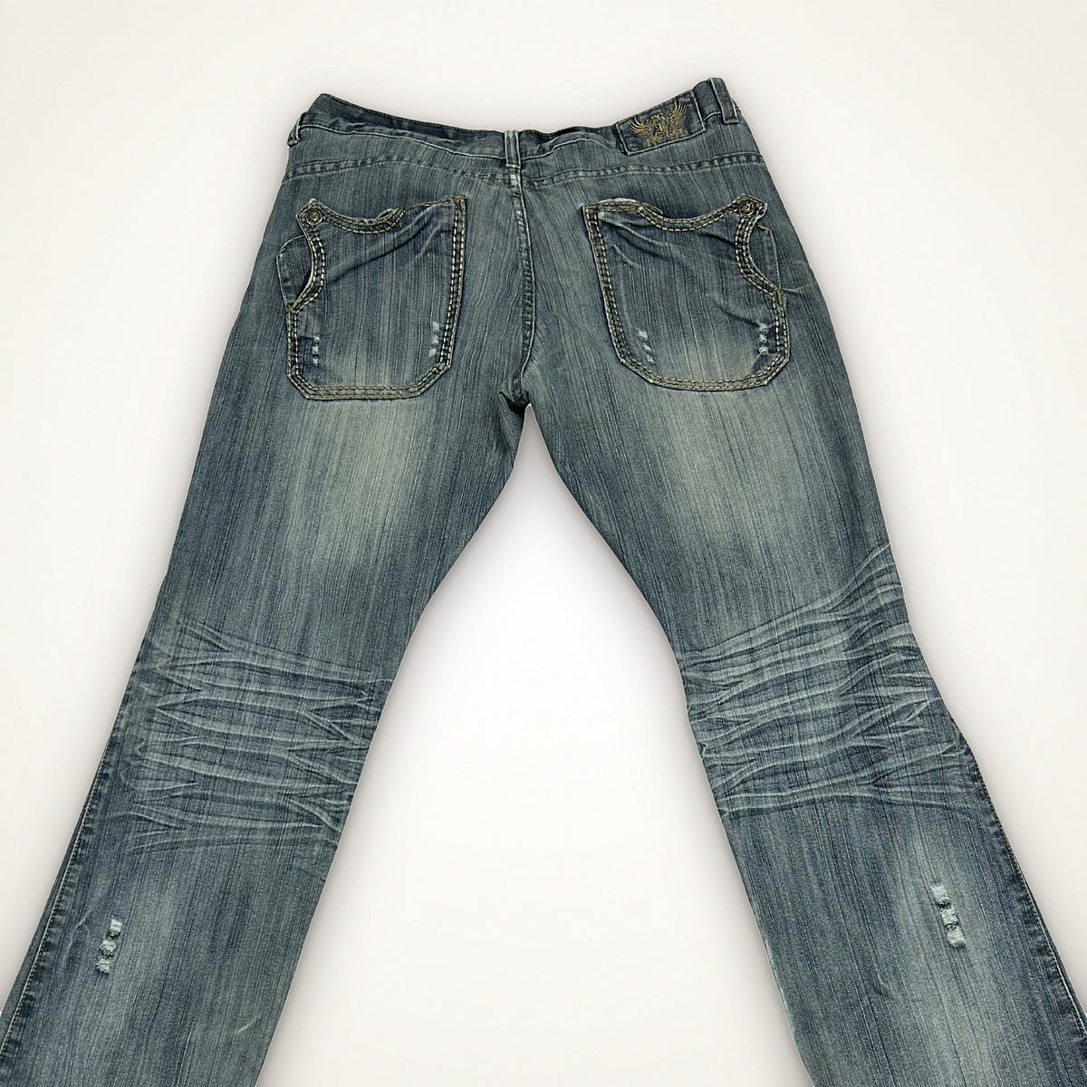 Y2K / Mid-2000s Heavily Embroidered Denim Jeans