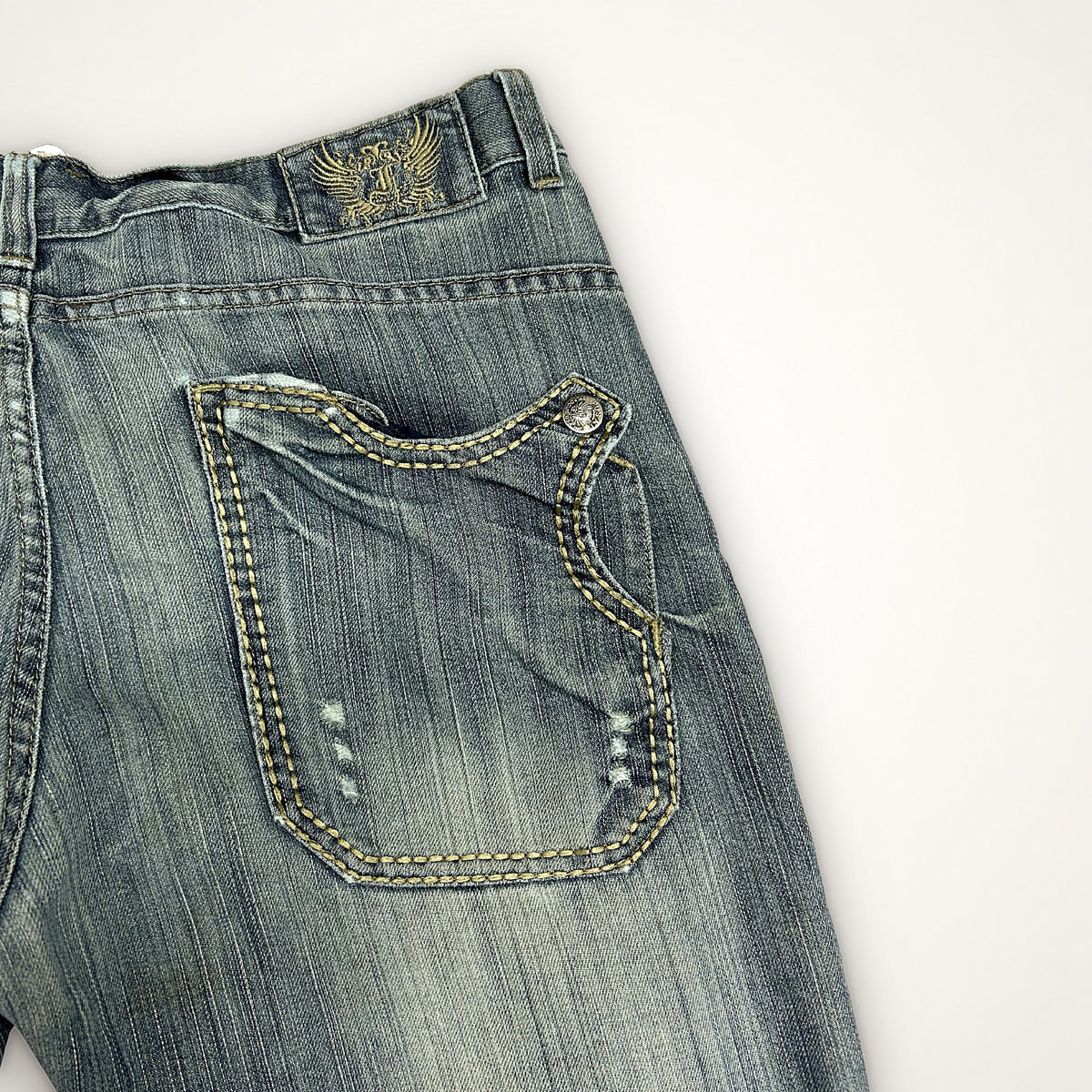 Y2K / Mid-2000s Heavily Embroidered Denim Jeans