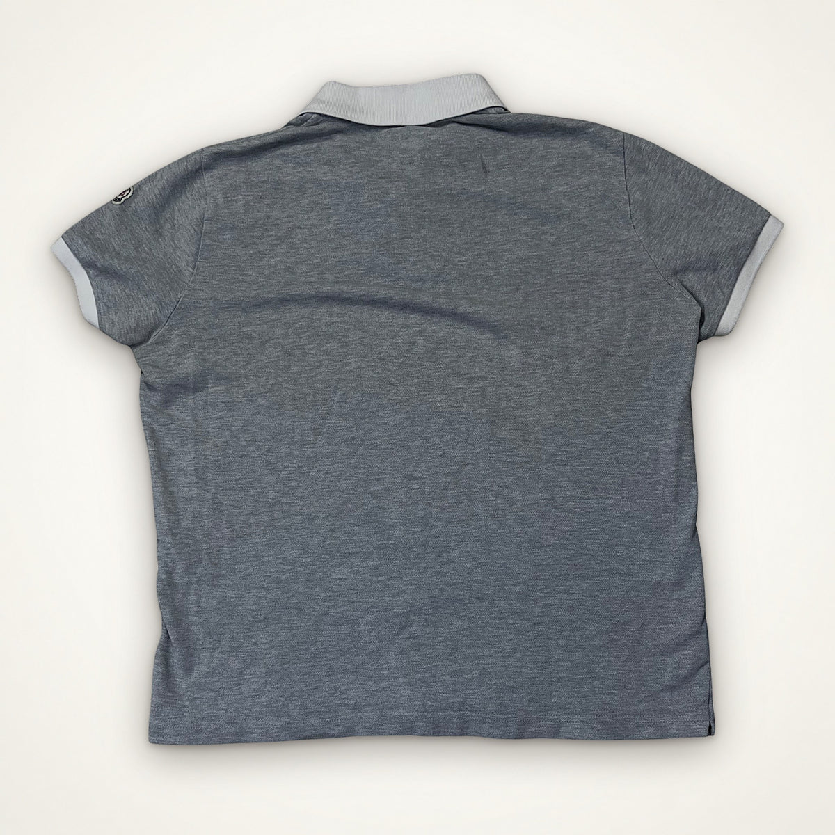 Moncler Contrast Collar Polo – Heather Grey
