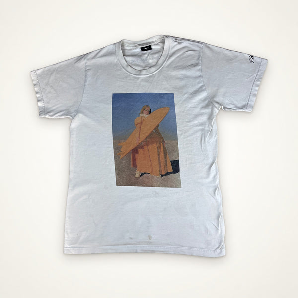 Stüssy Art Graphic Tee "Surfer Girl" – White / S