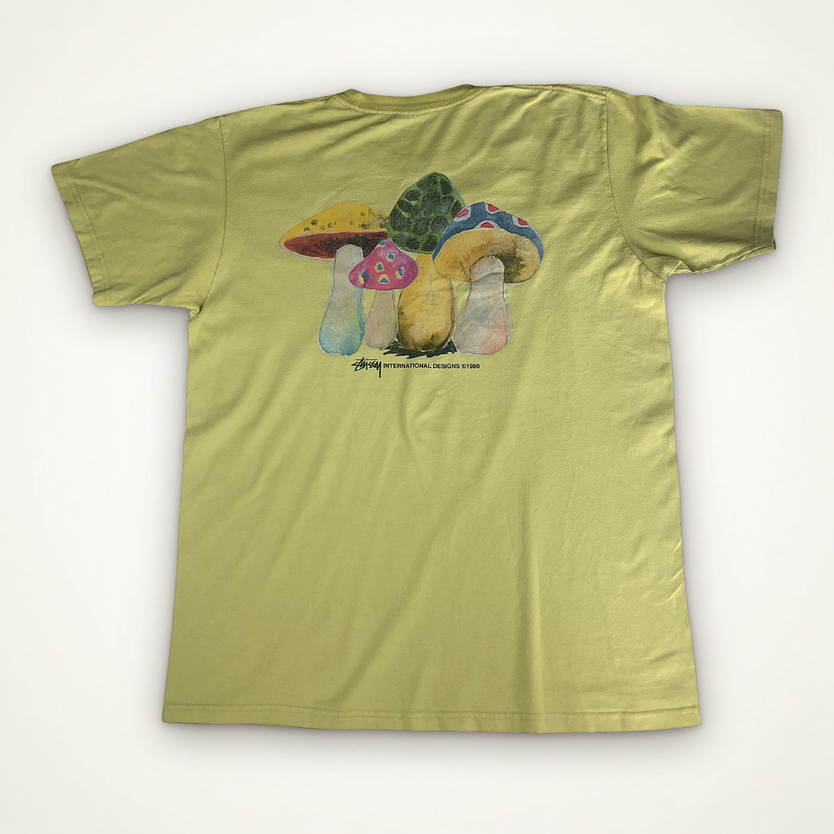 Stüssy "Mushroom" Vintage Tee – Yellow / M